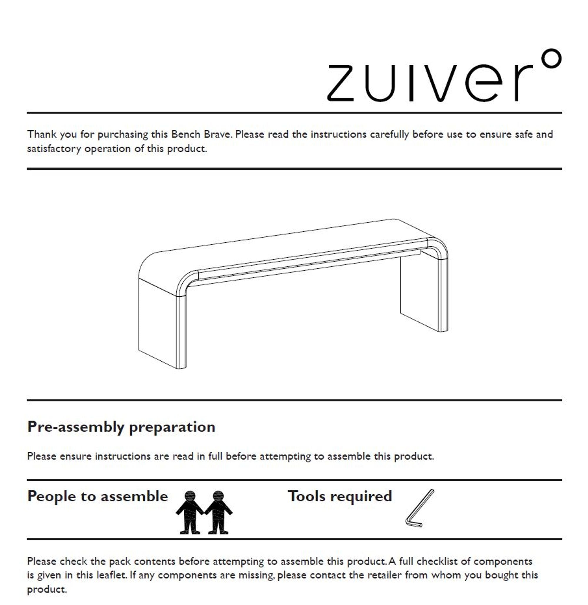 Zuiver Brave Curved Natural Oak Wood Dining Bench