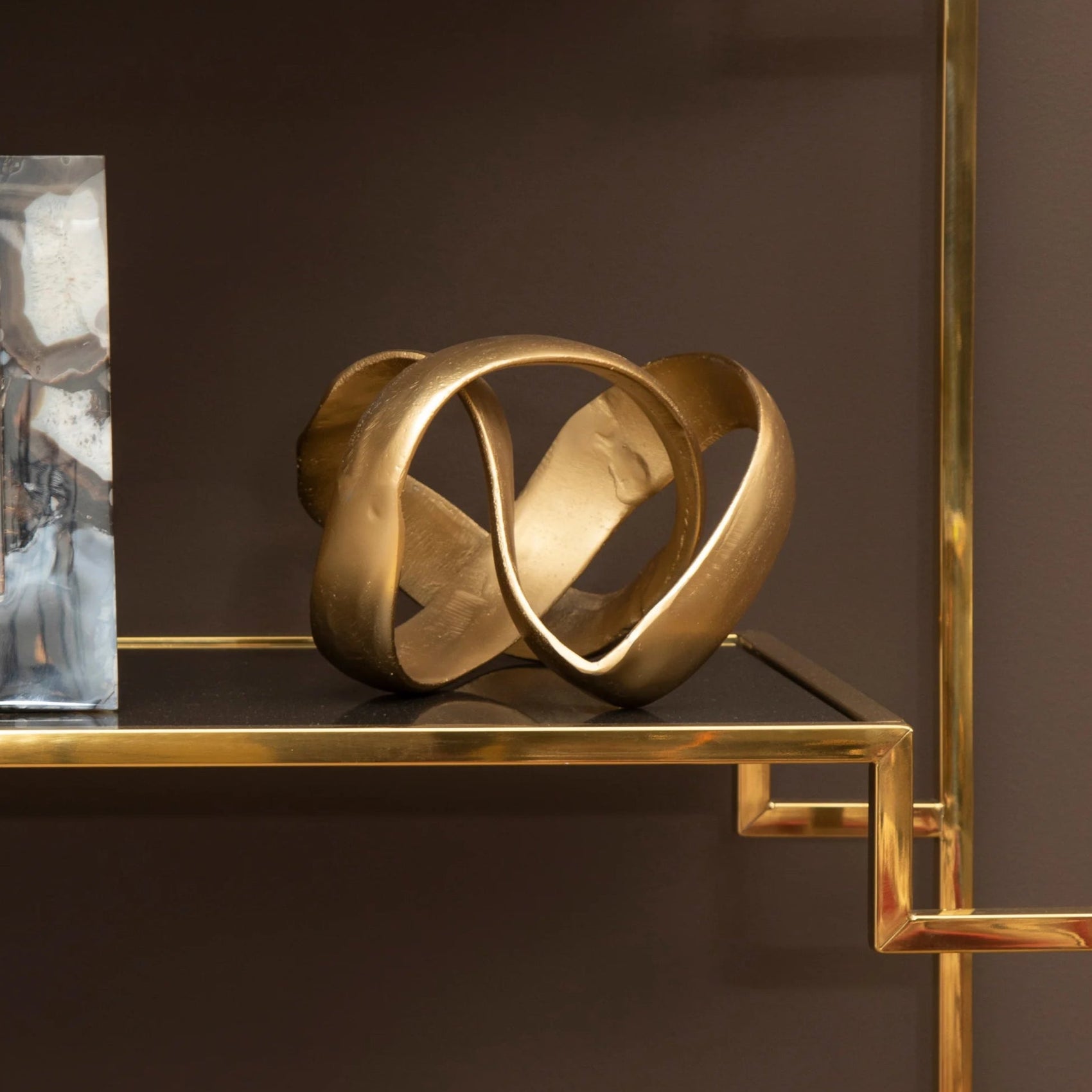 Addison Art Deco Gold Knot Sculpture