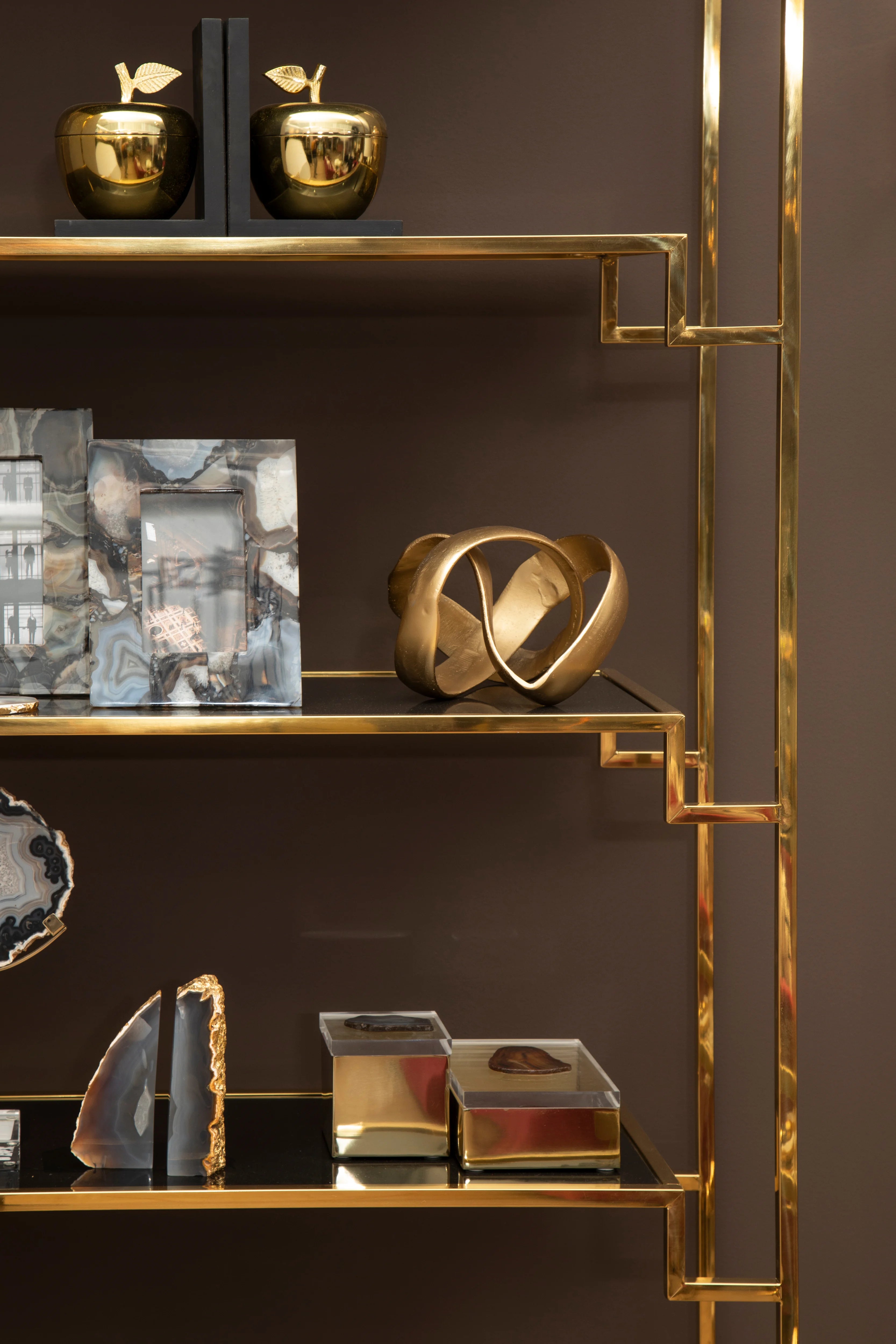 Addison Art Deco Gold Knot Sculpture