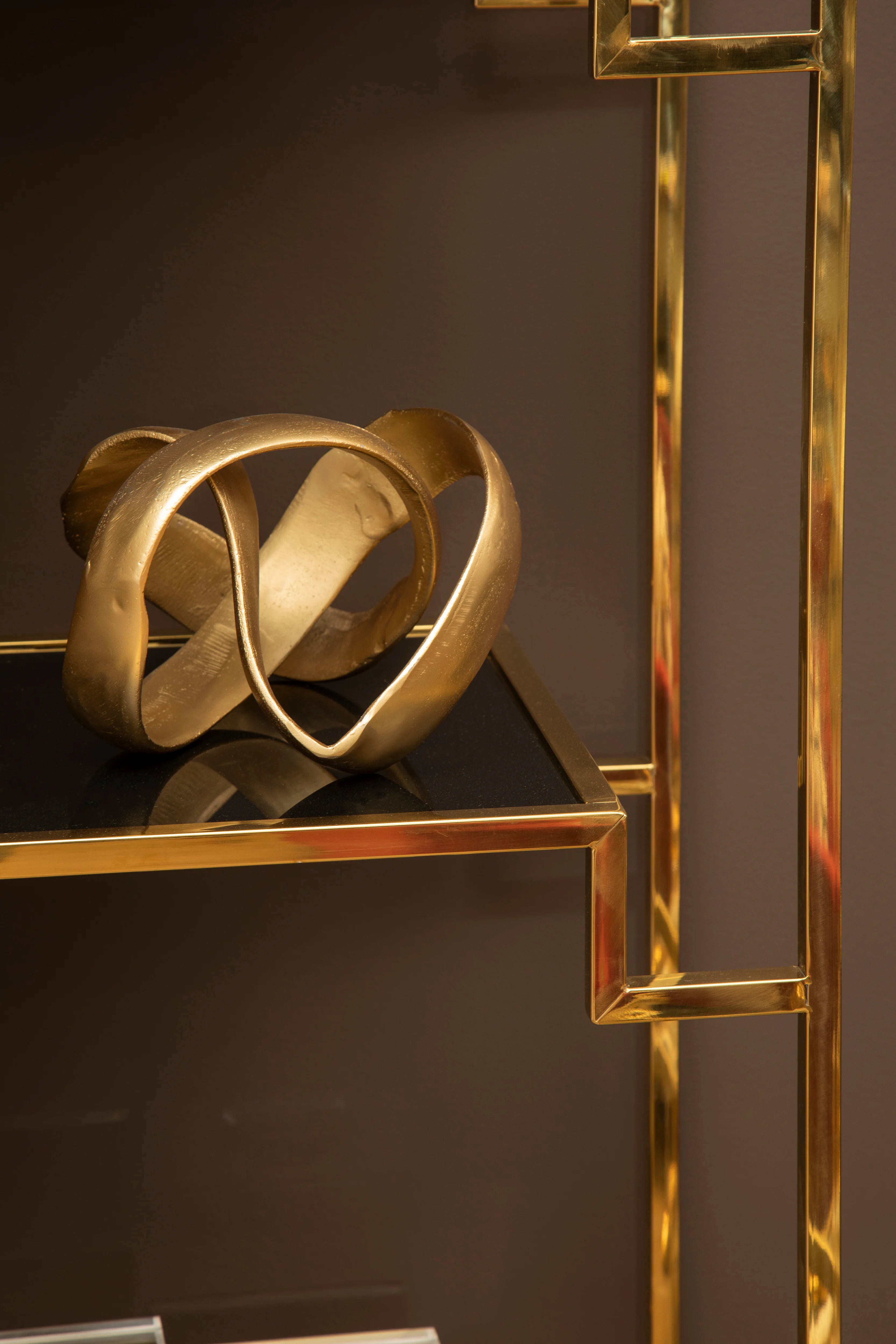 Addison Art Deco Gold Knot Sculpture