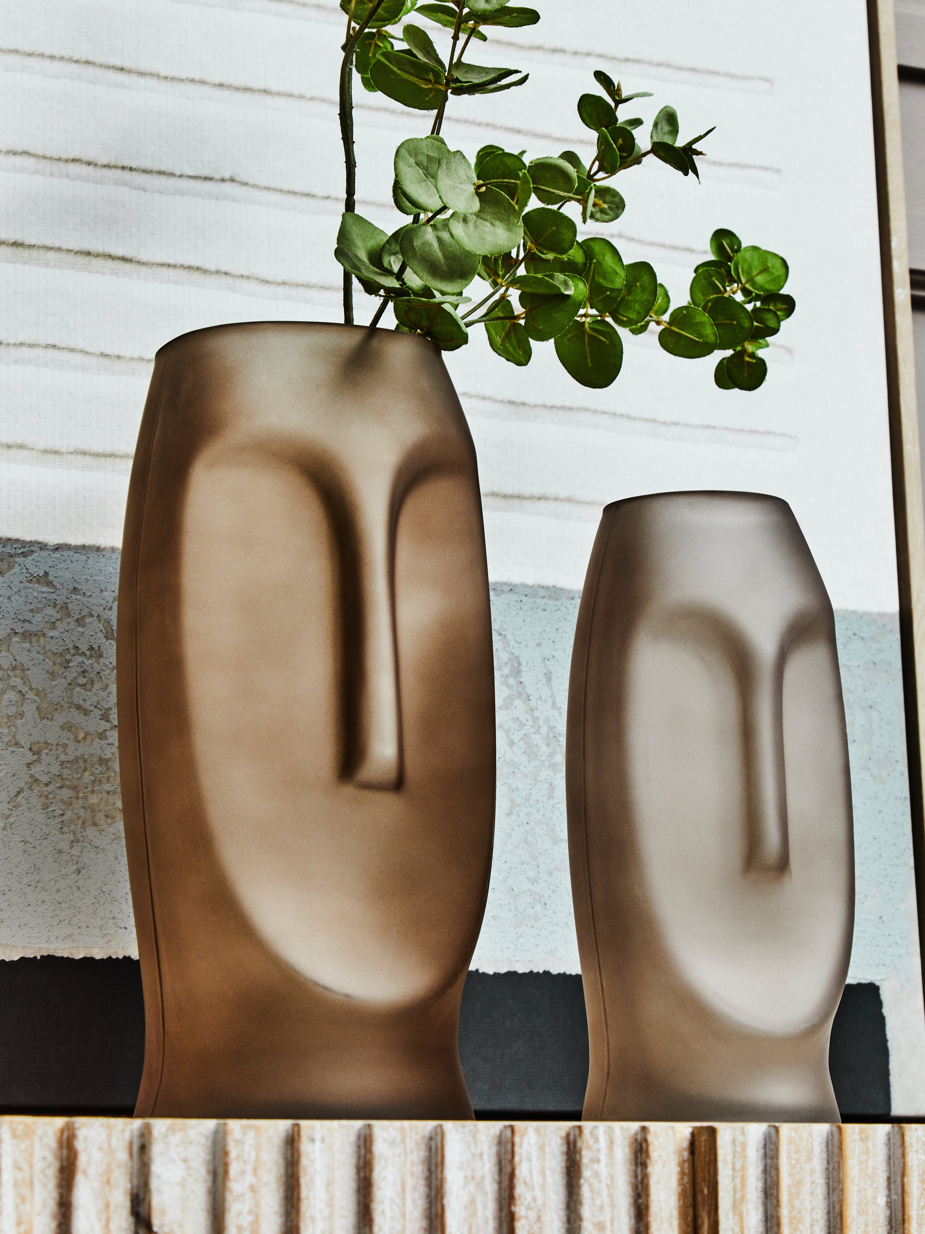 Rubi Tribal Gold Glass Vase | Small