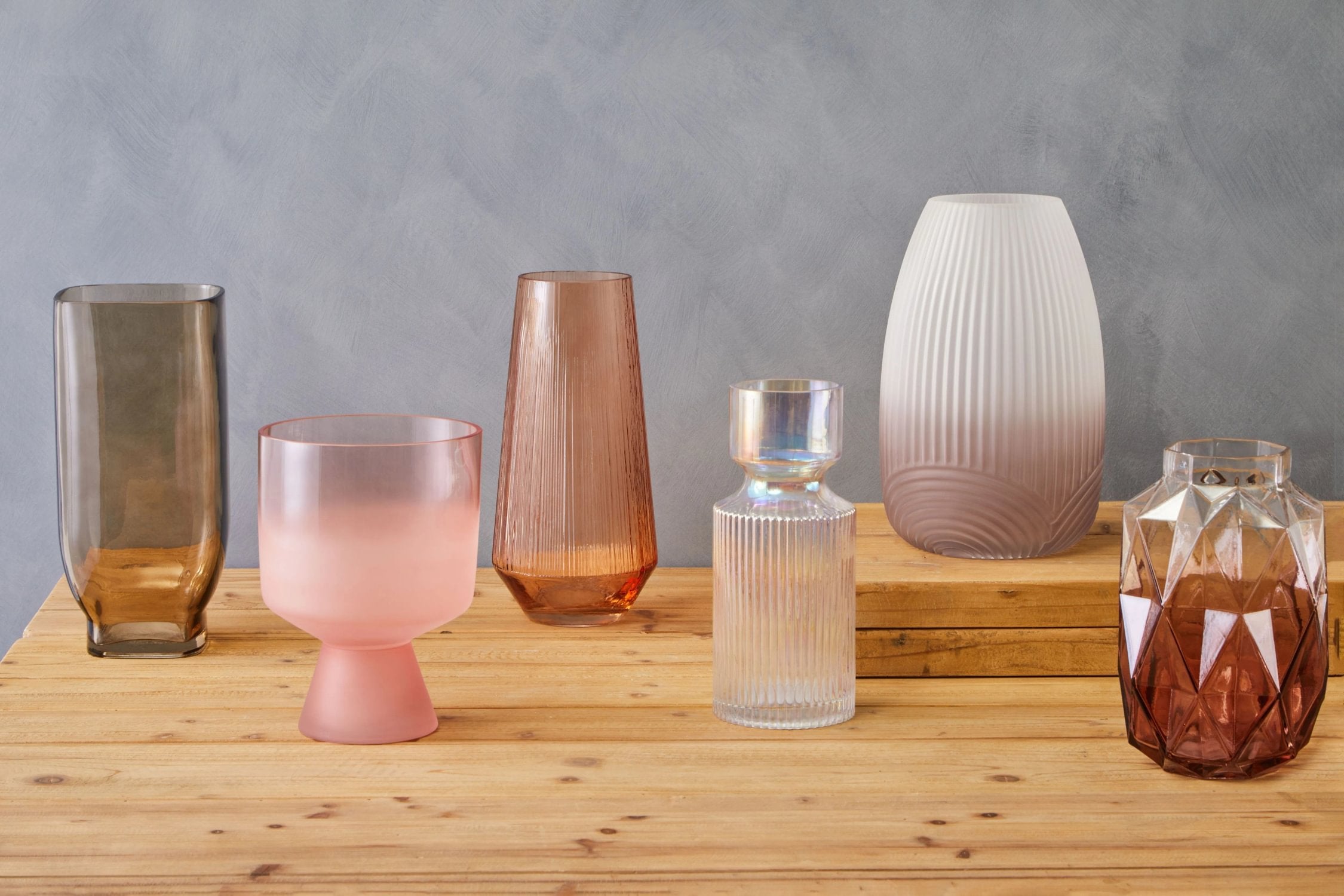 Estuary Large Smoked Brown Glass Vase
