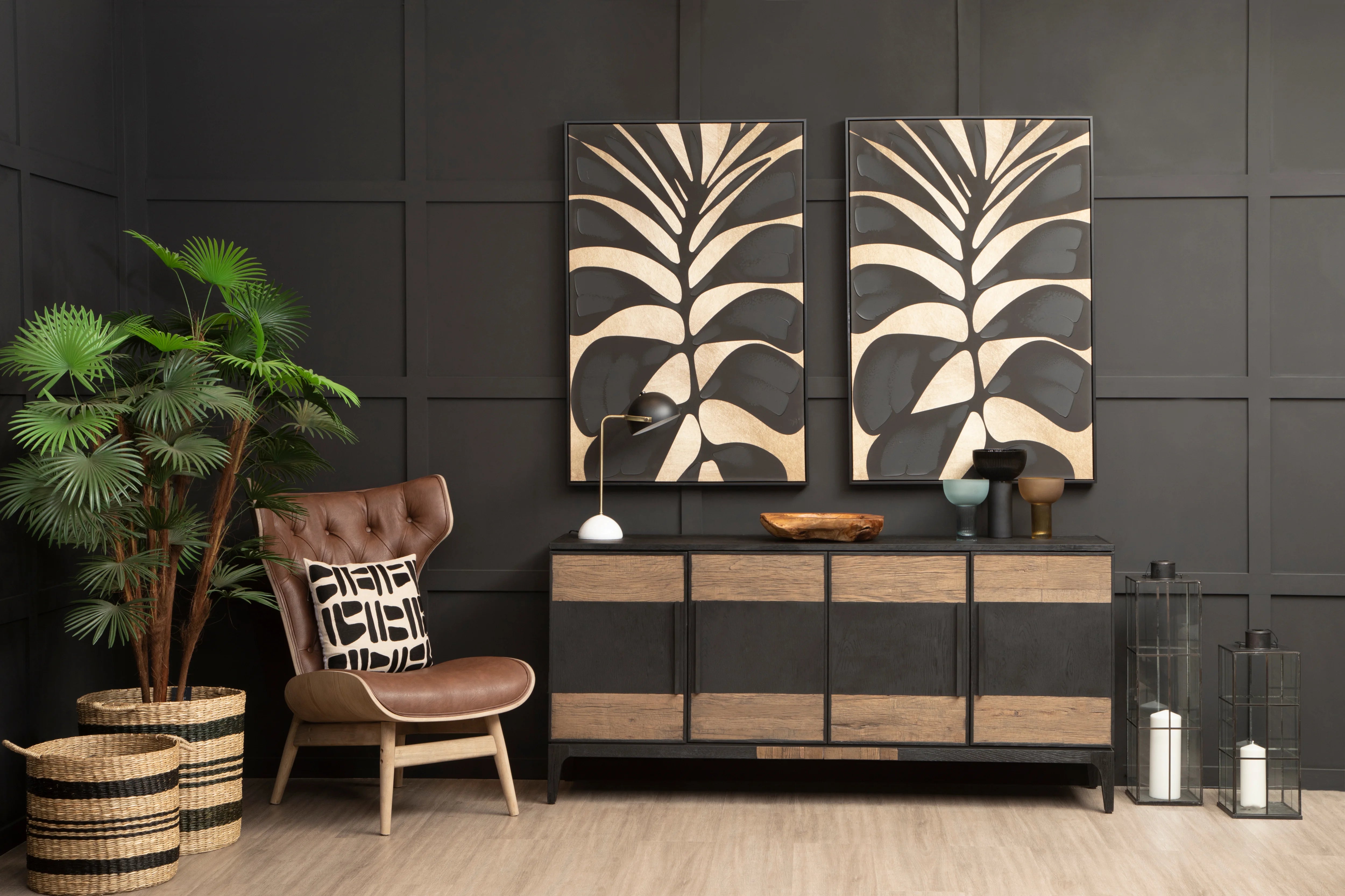 Romy Ochre Orange Ribbed Glass Vase | Small