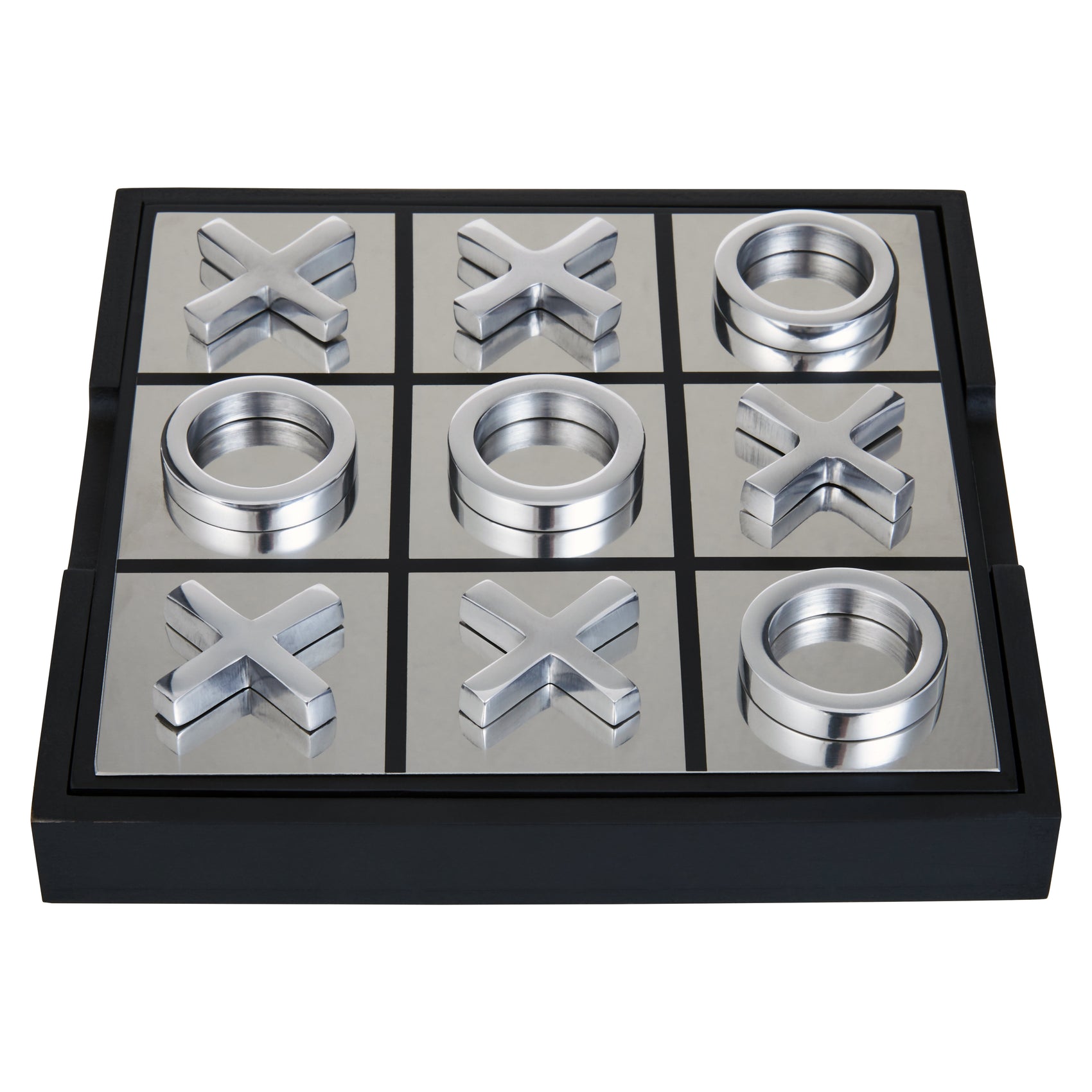 Terrence Games Black & Silver Noughts & Crosses