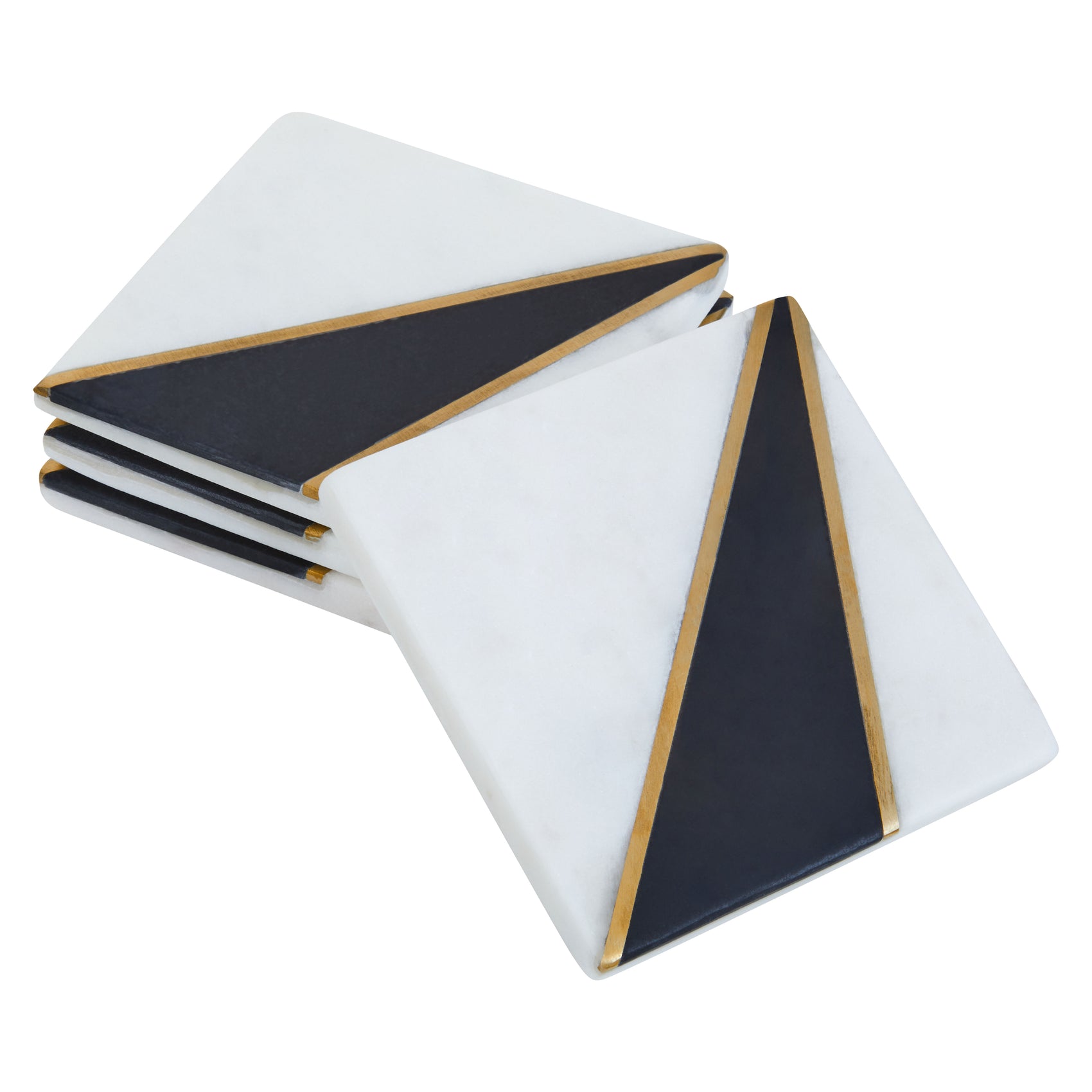 Gallardo White & Black Marble Coasters