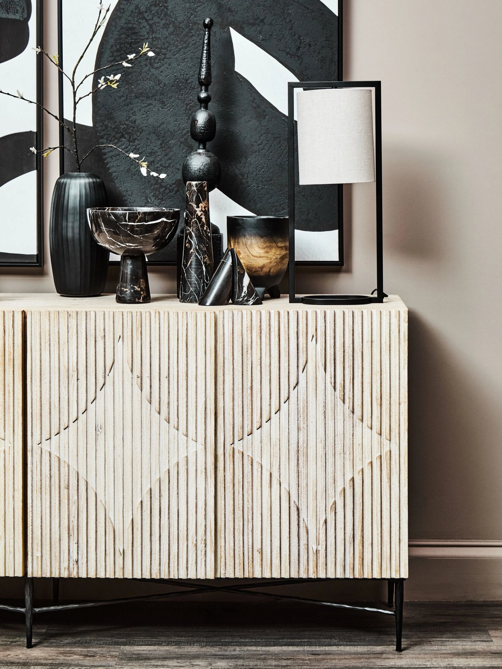 Woodland Small Wood Black Ombre Planter