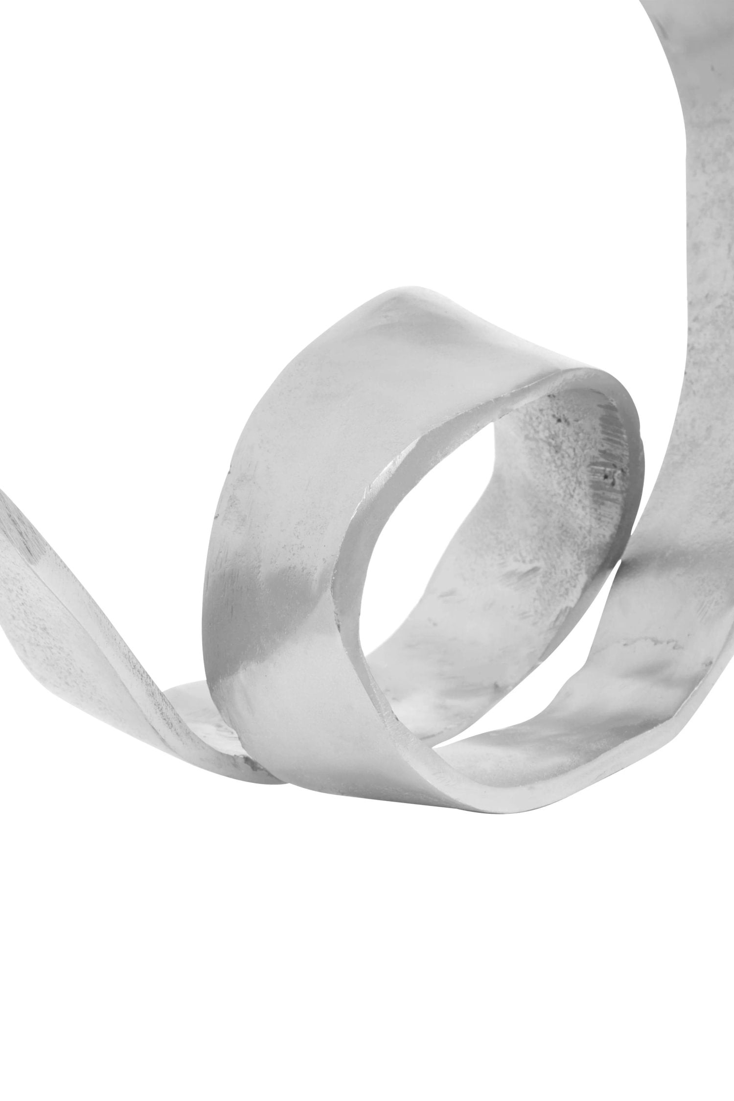 Atelier Silver Nickel Finish Aluminium Loop Sculpture