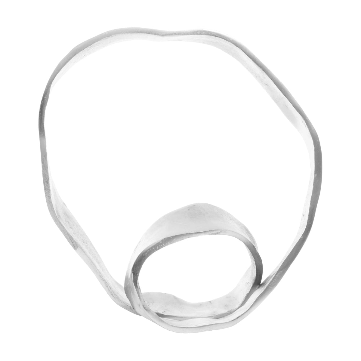 Atelier Silver Nickel Finish Aluminium Loop Sculpture