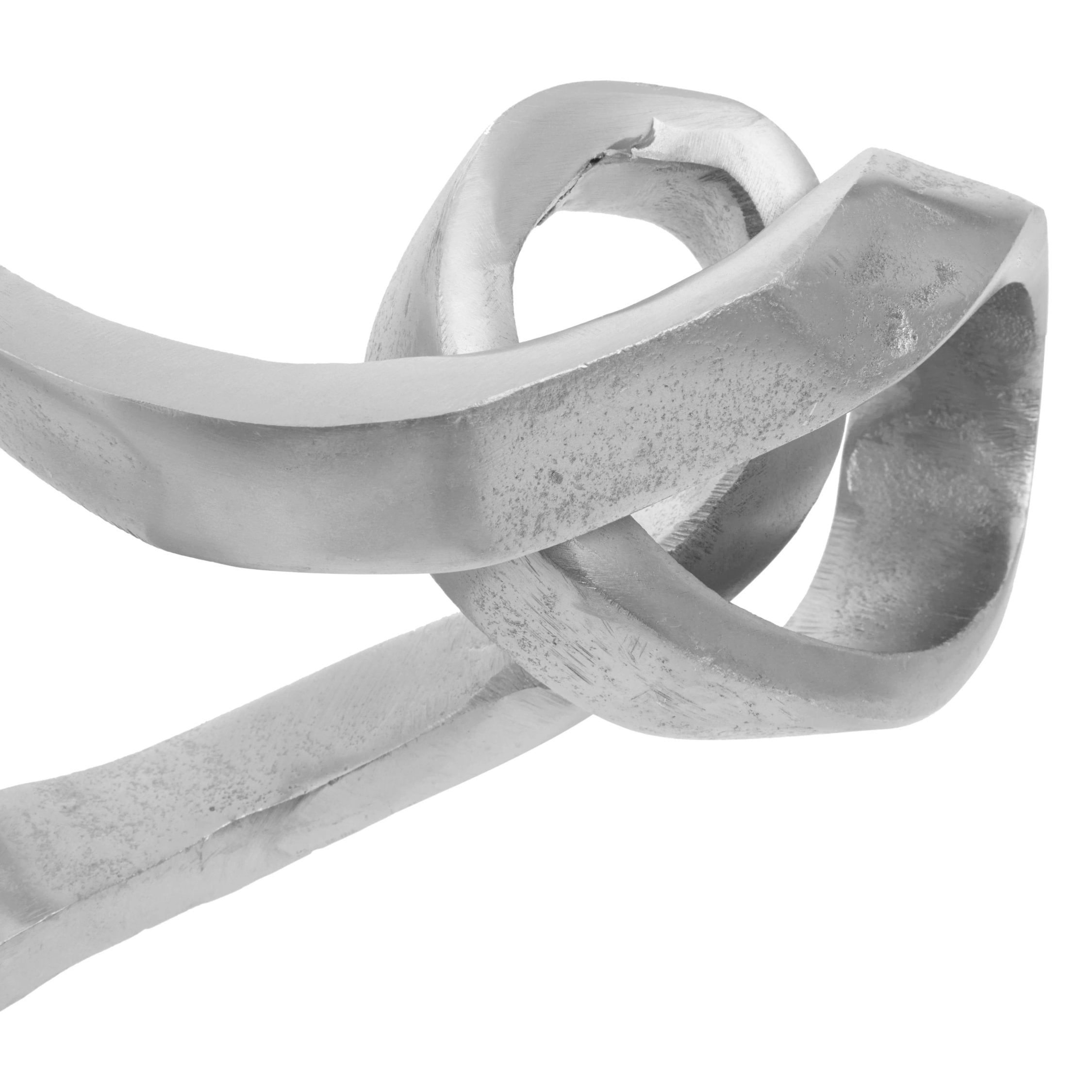 Atelier Silver Finish Aluminium Abstract Knot Sculpture