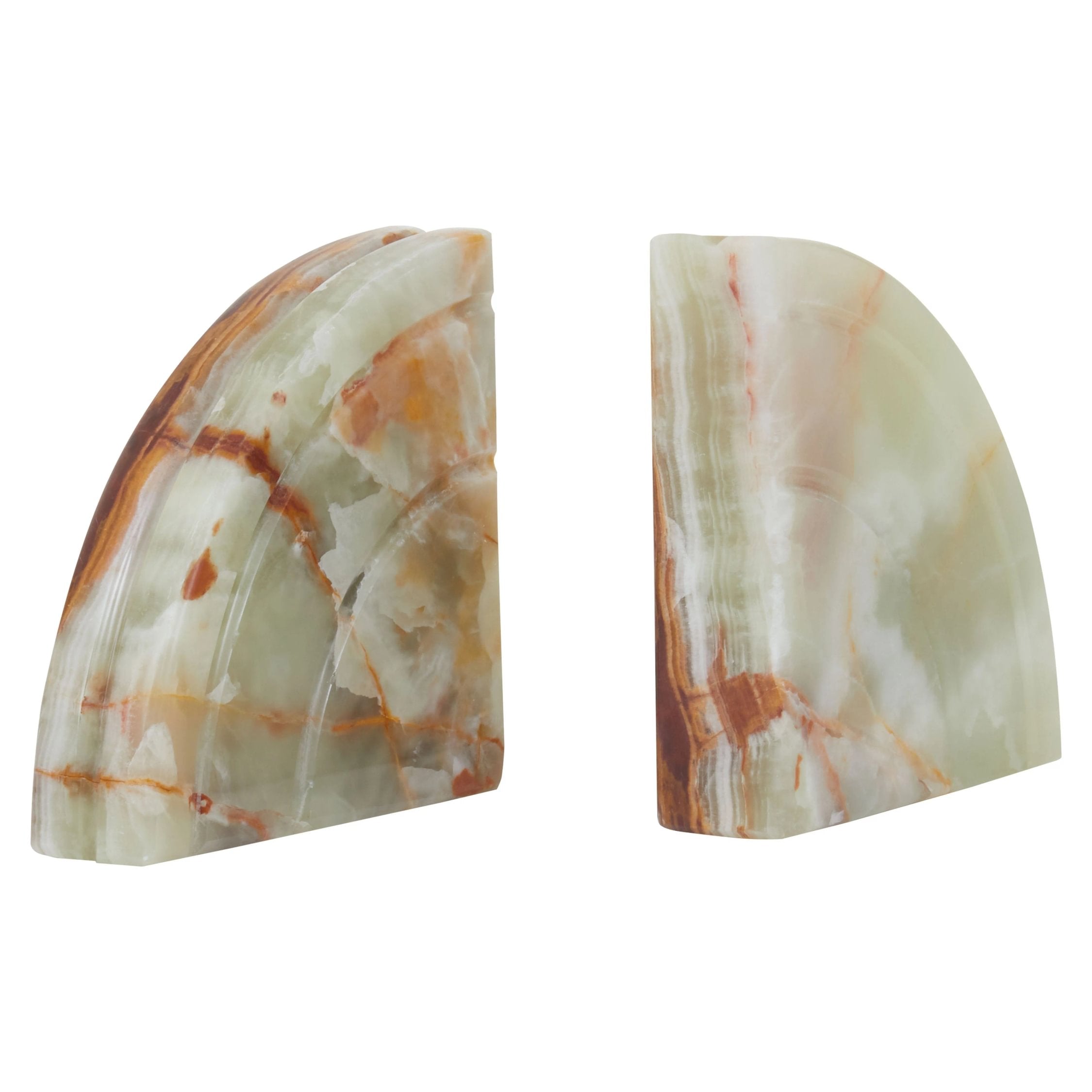 Set of 2 Opaline Onyx Bookends