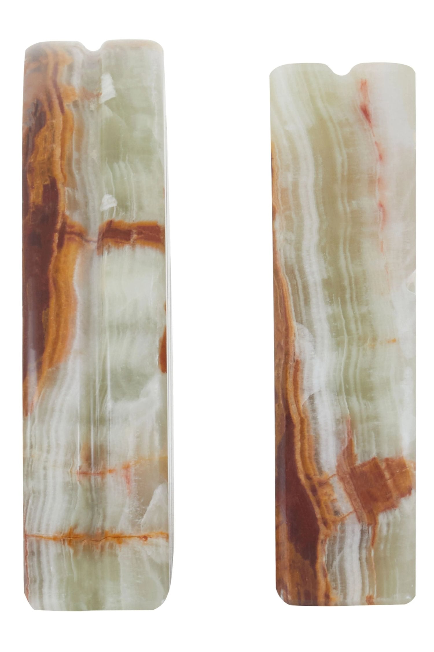 Set of 2 Opaline Onyx Bookends