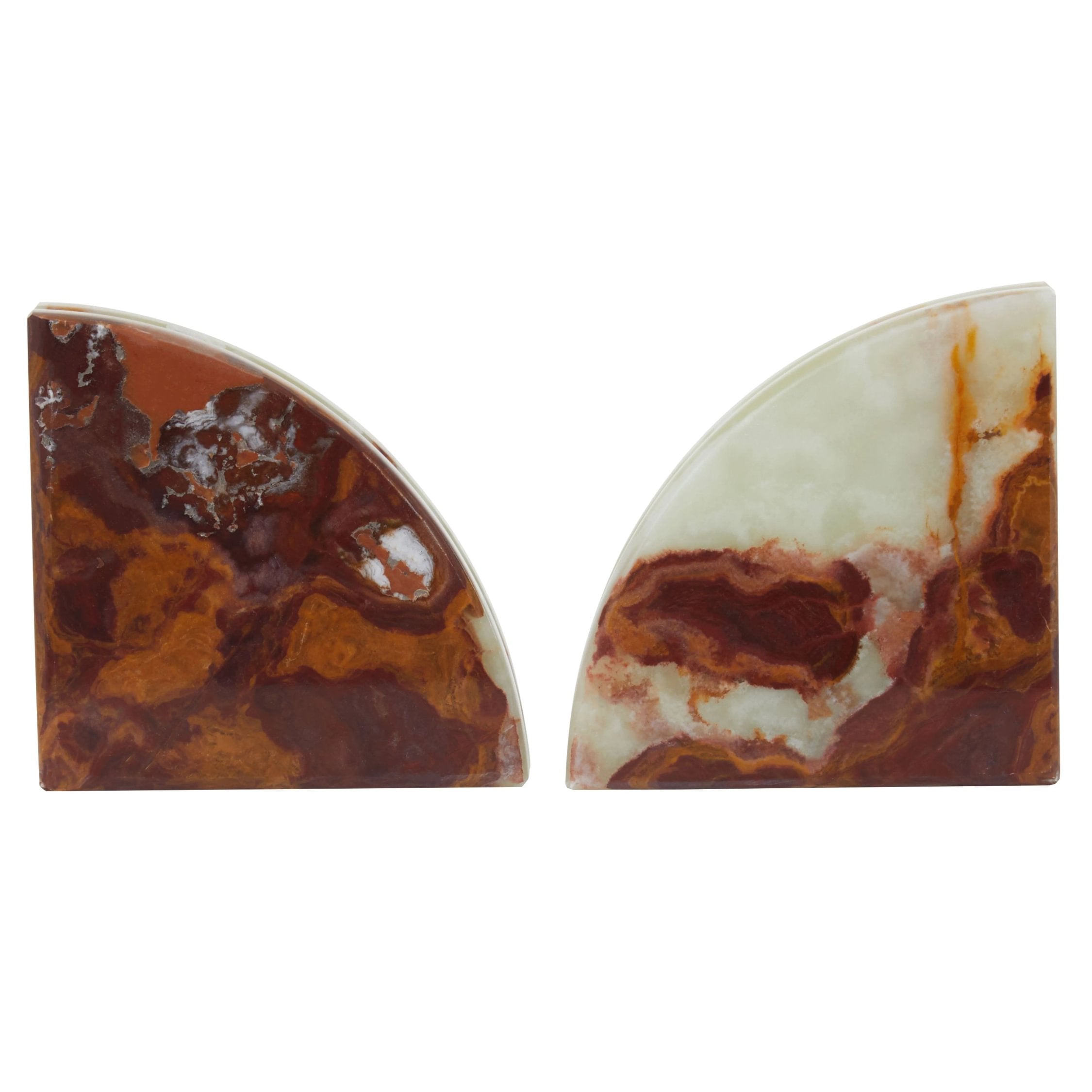 Set of 2 Opaline Onyx Bookends