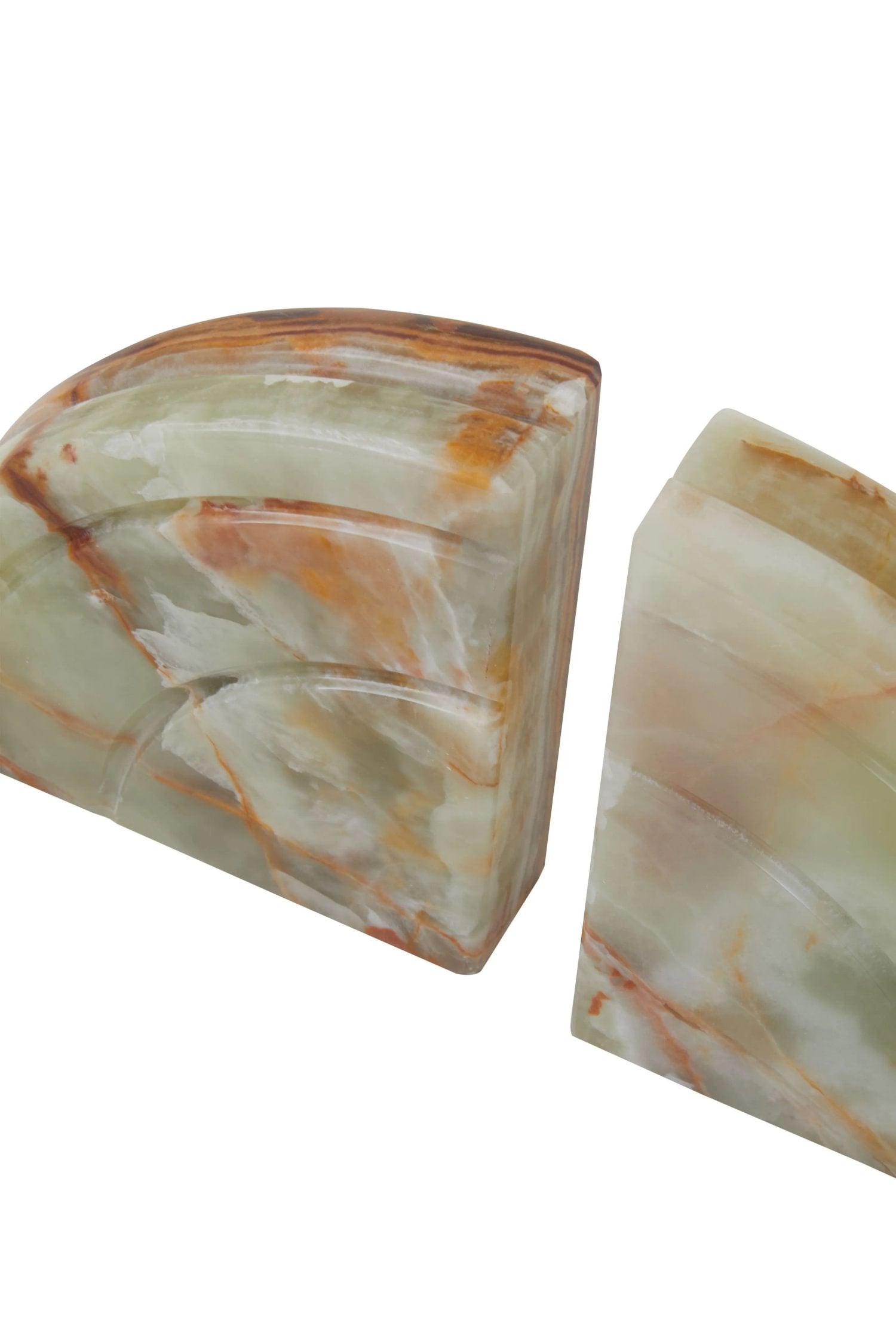 Set of 2 Opaline Onyx Bookends