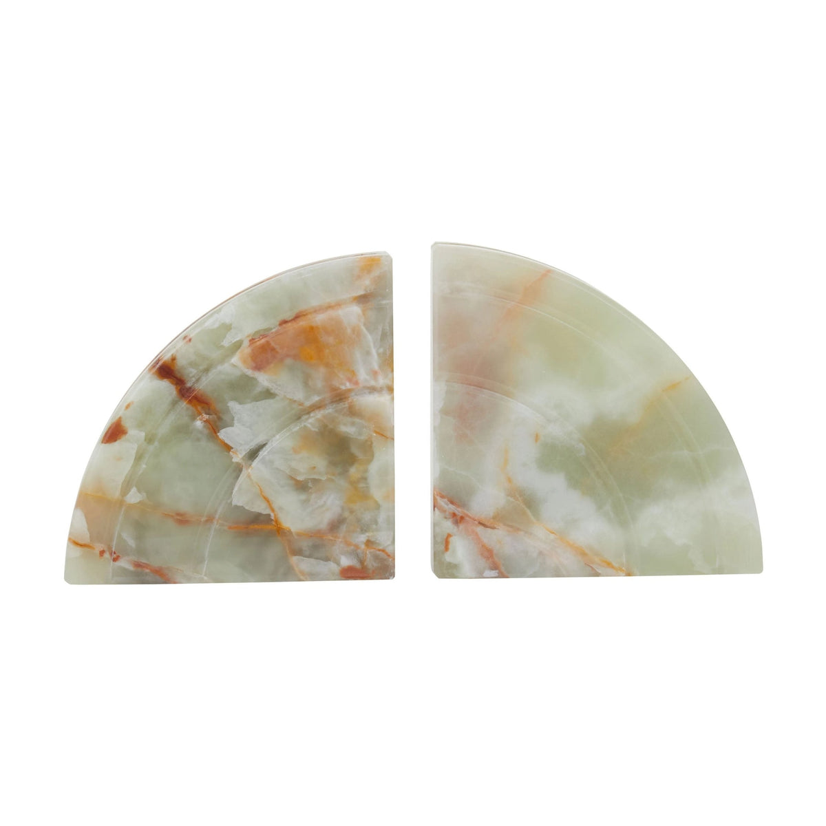 Set of 2 Opaline Onyx Bookends