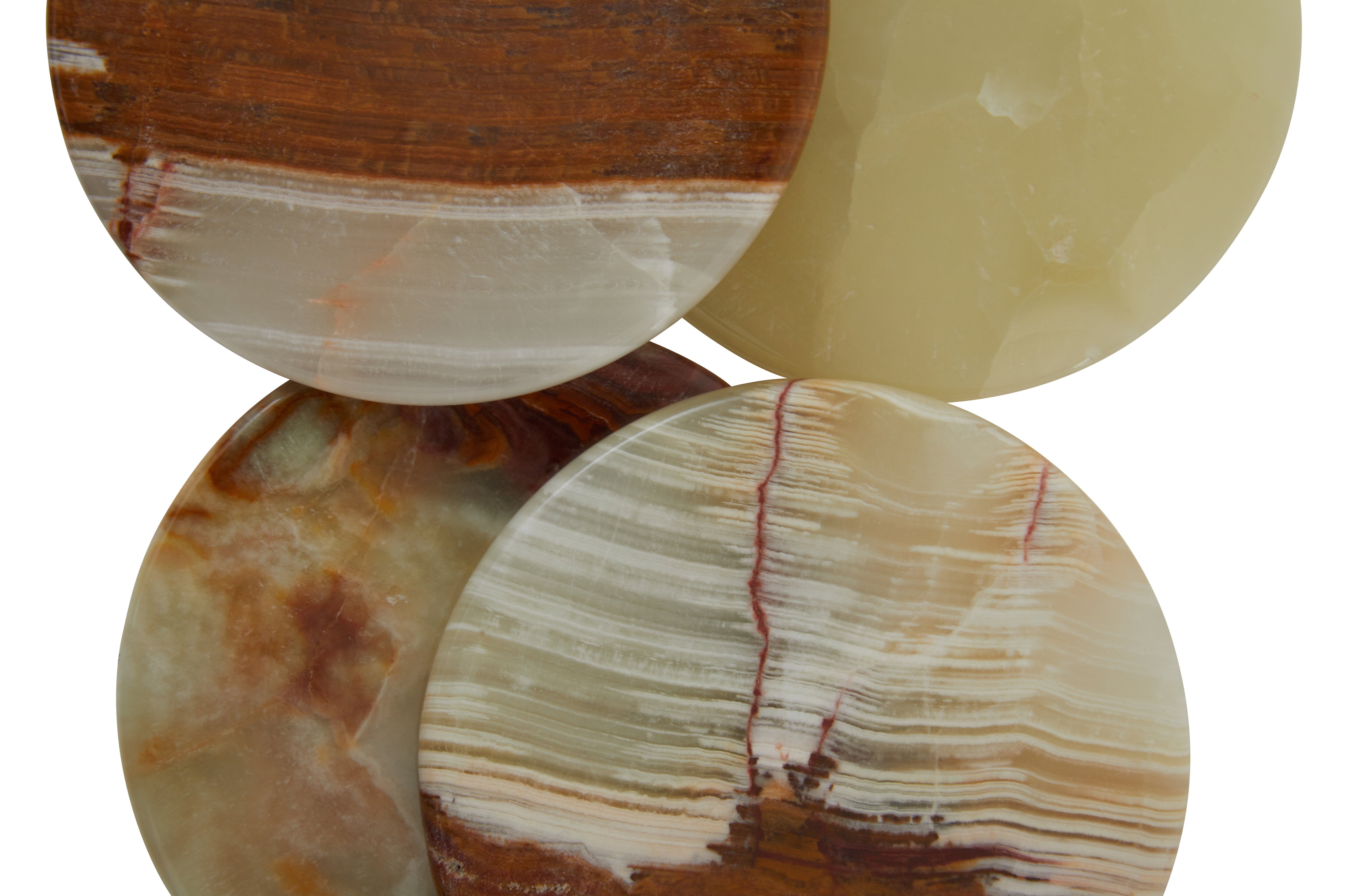 Set of 4 Junro Onyx Round Coasters