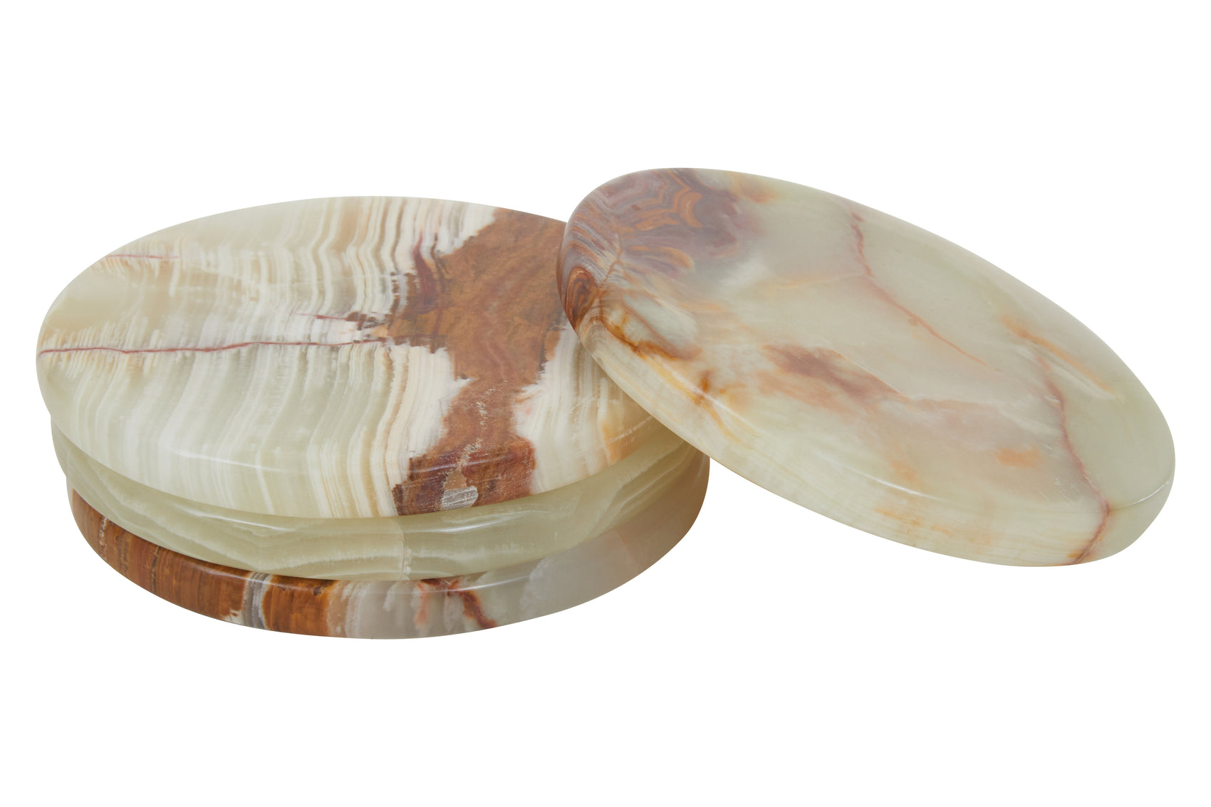 Set of 4 Junro Onyx Round Coasters
