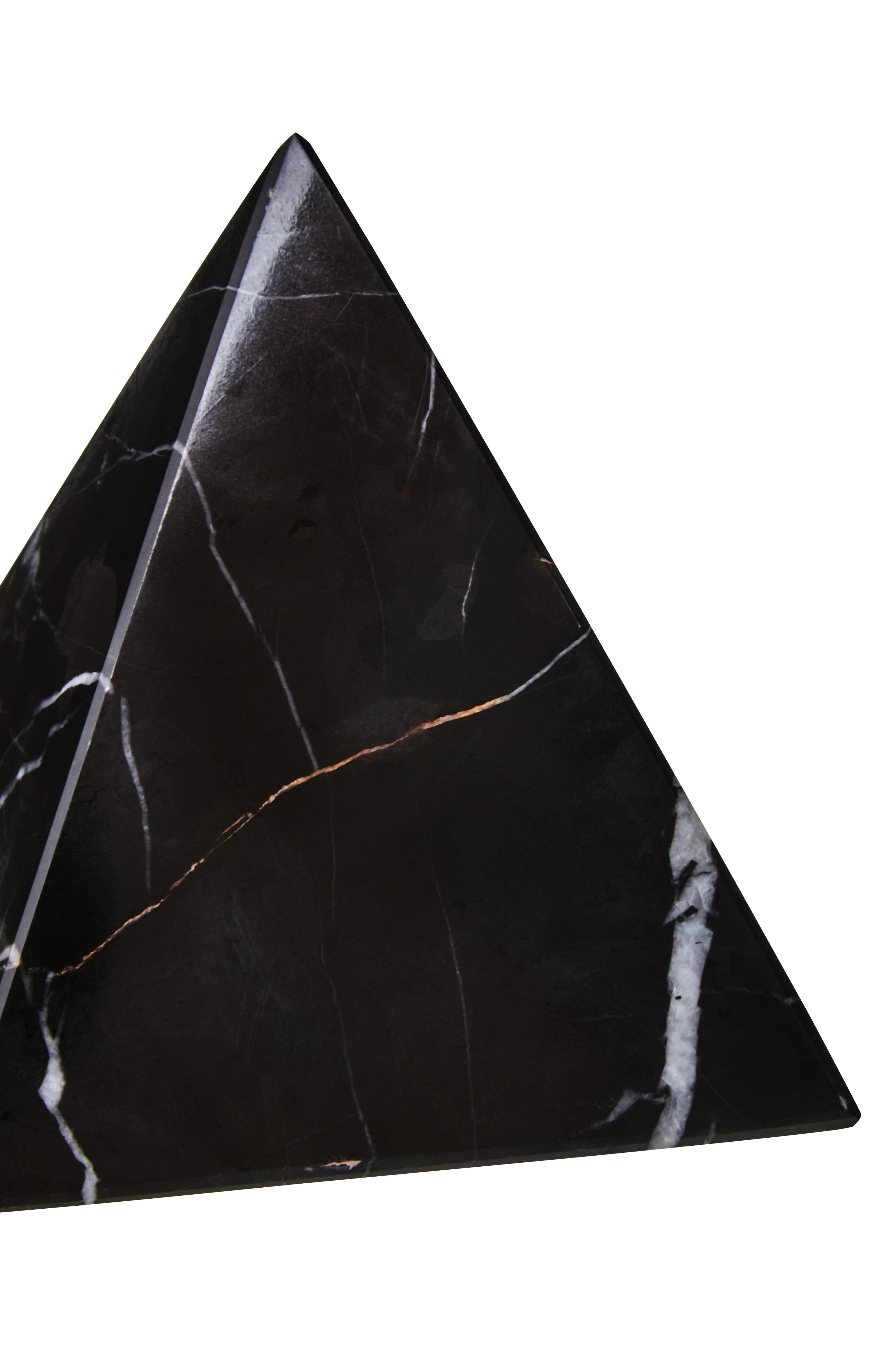 Toluca Black Marble Pyramid Ornament