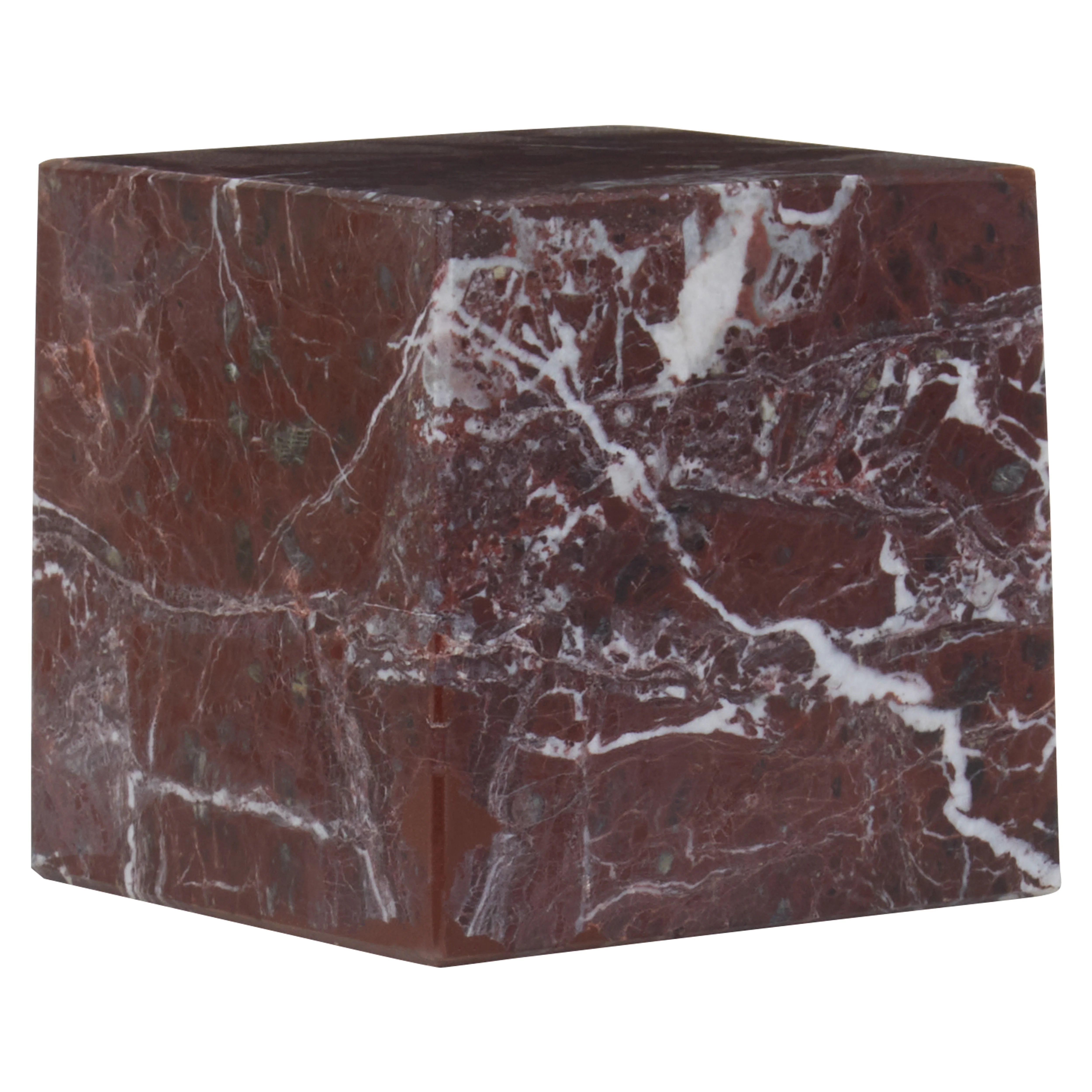 Toluca Red Marble Cube Ornament