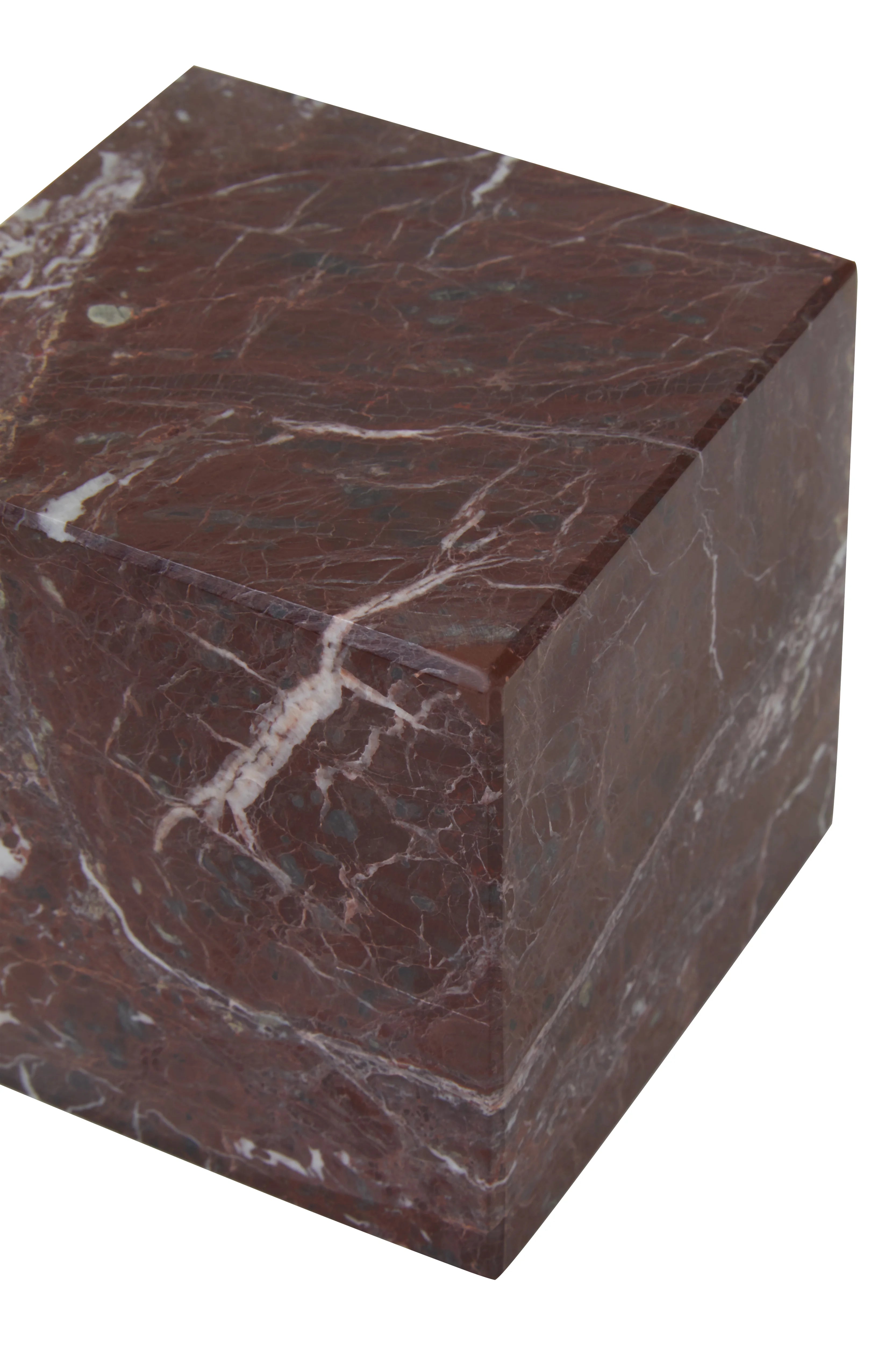 Toluca Red Marble Cube Ornament