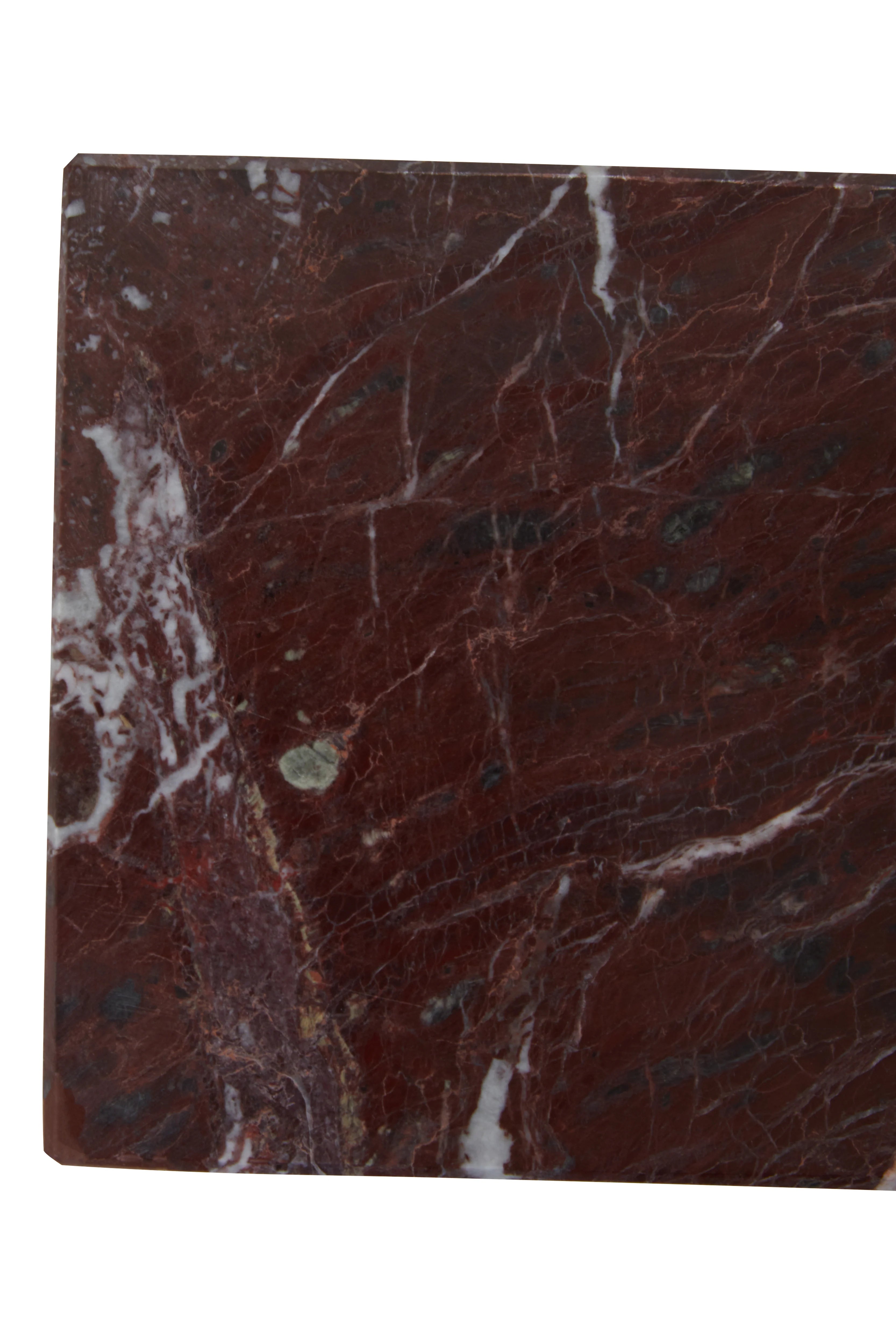 Toluca Red Marble Cube Ornament