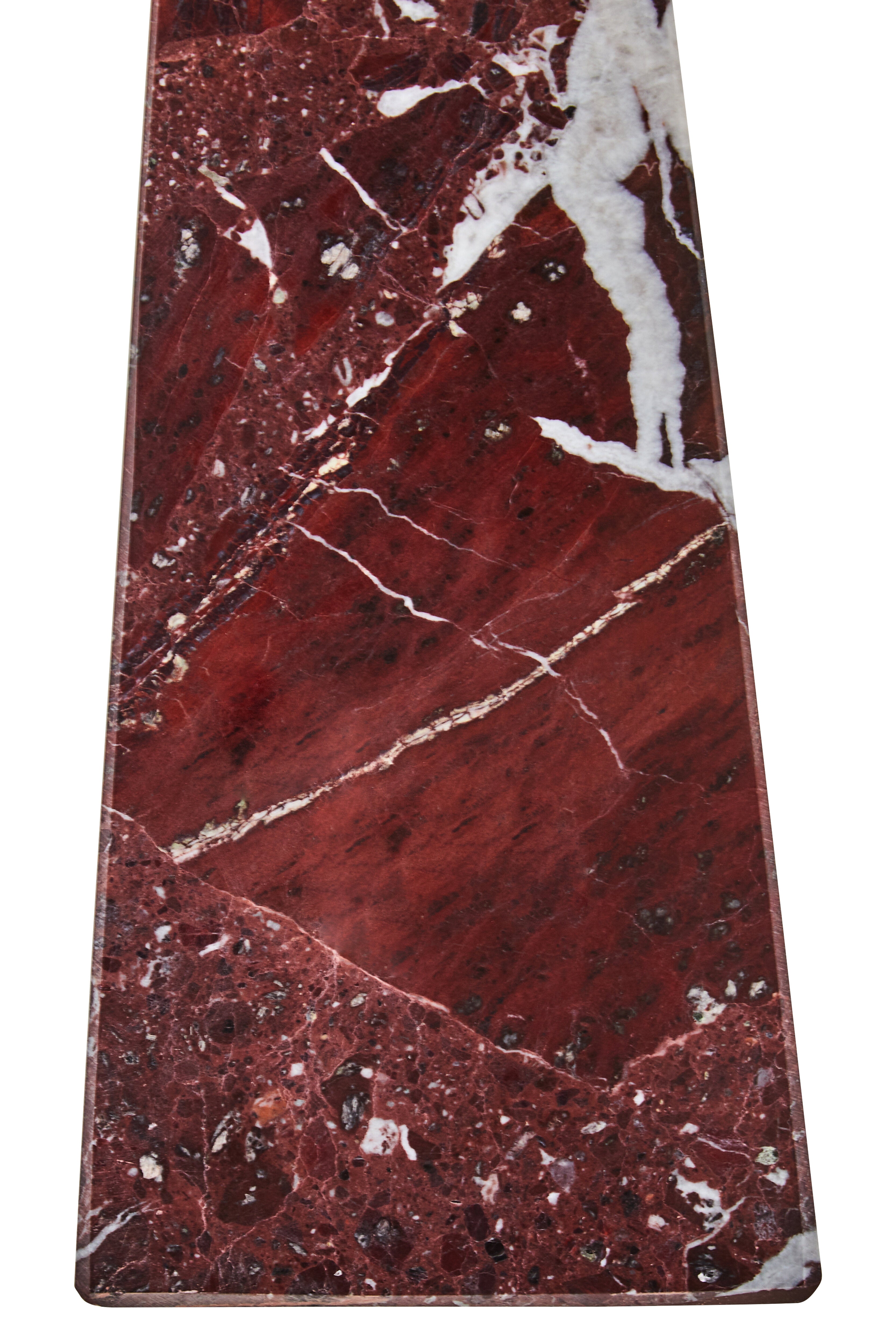 Toluca Red Marble Obelisk Sculpture | Small