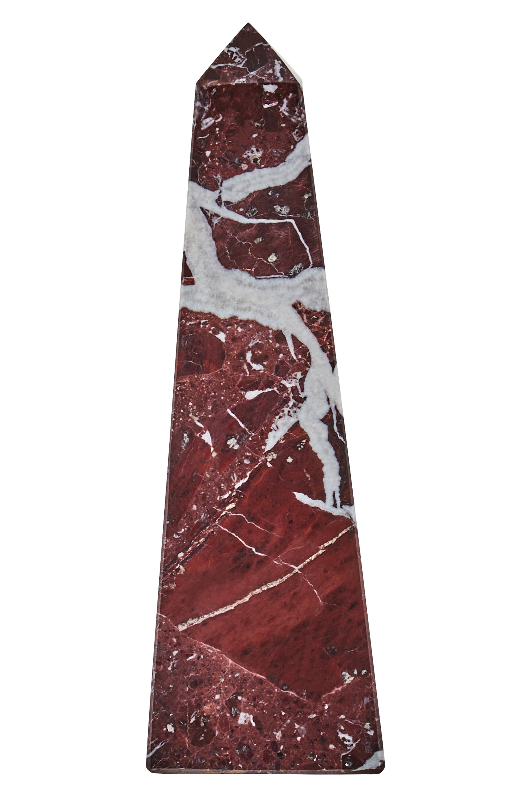Toluca Red Marble Obelisk Sculpture | Small