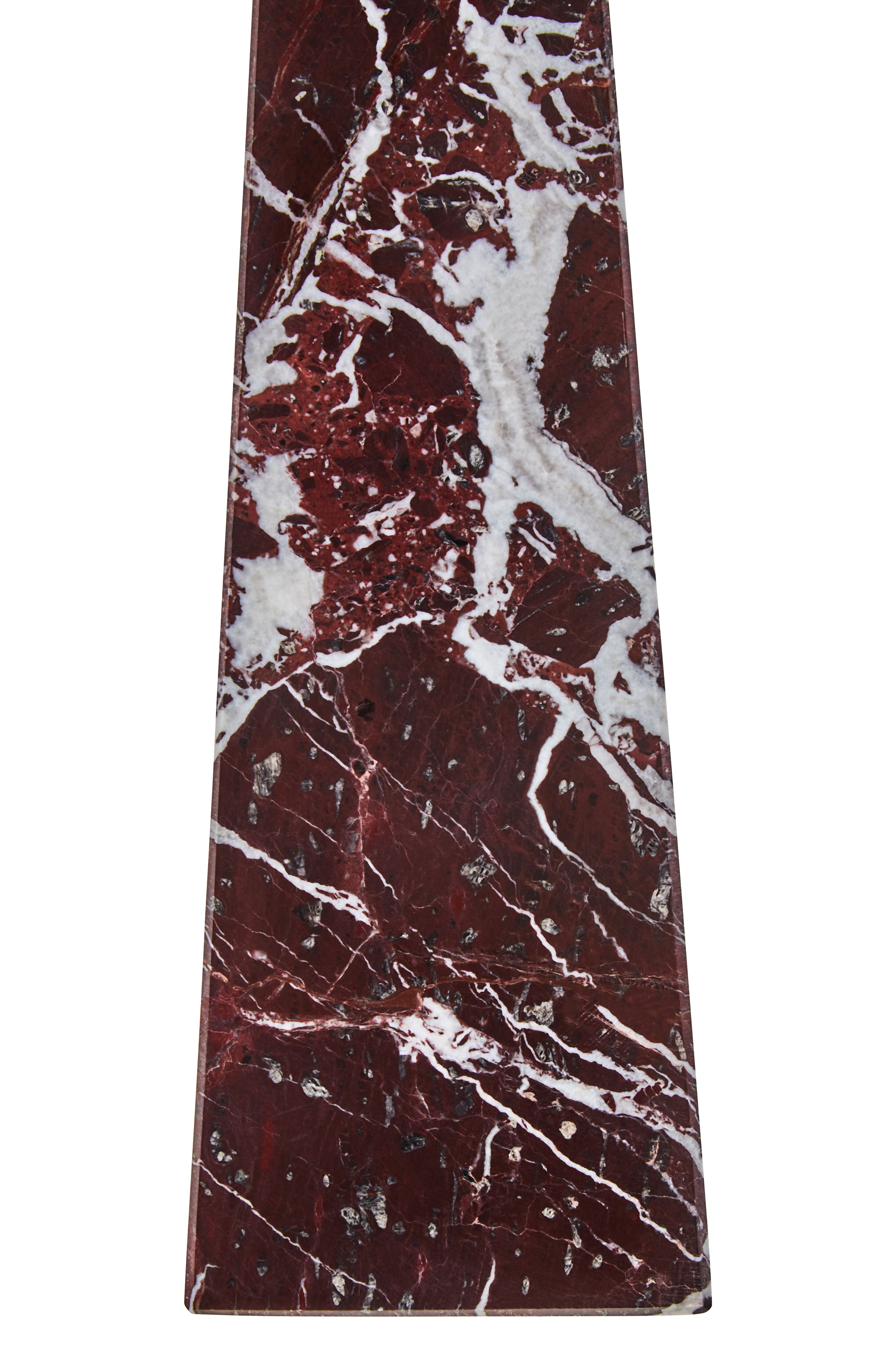 Toluca Red Marble Obelisk Sculpture | Large