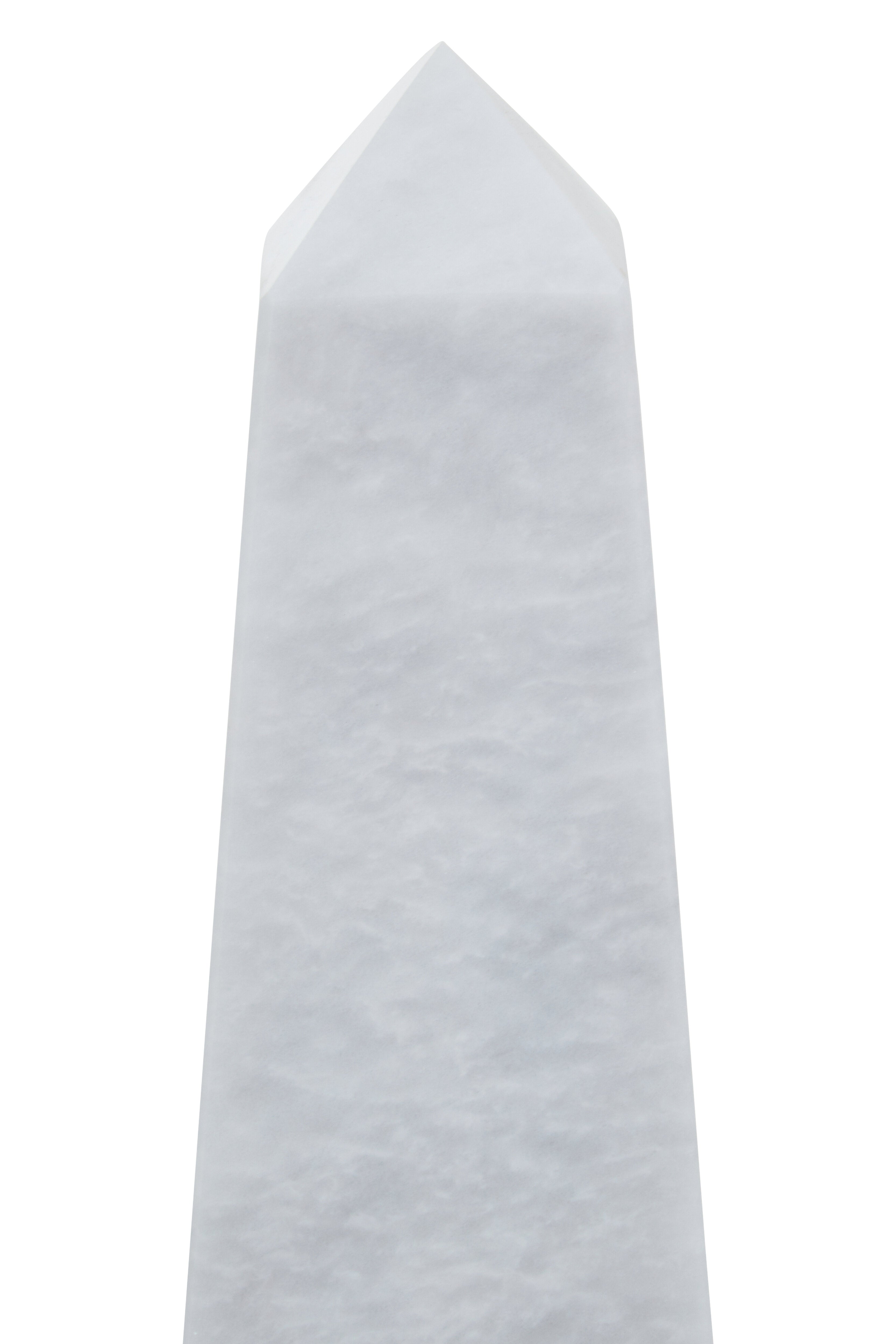 Toluca White Marble Obelisk Sculpture | Small