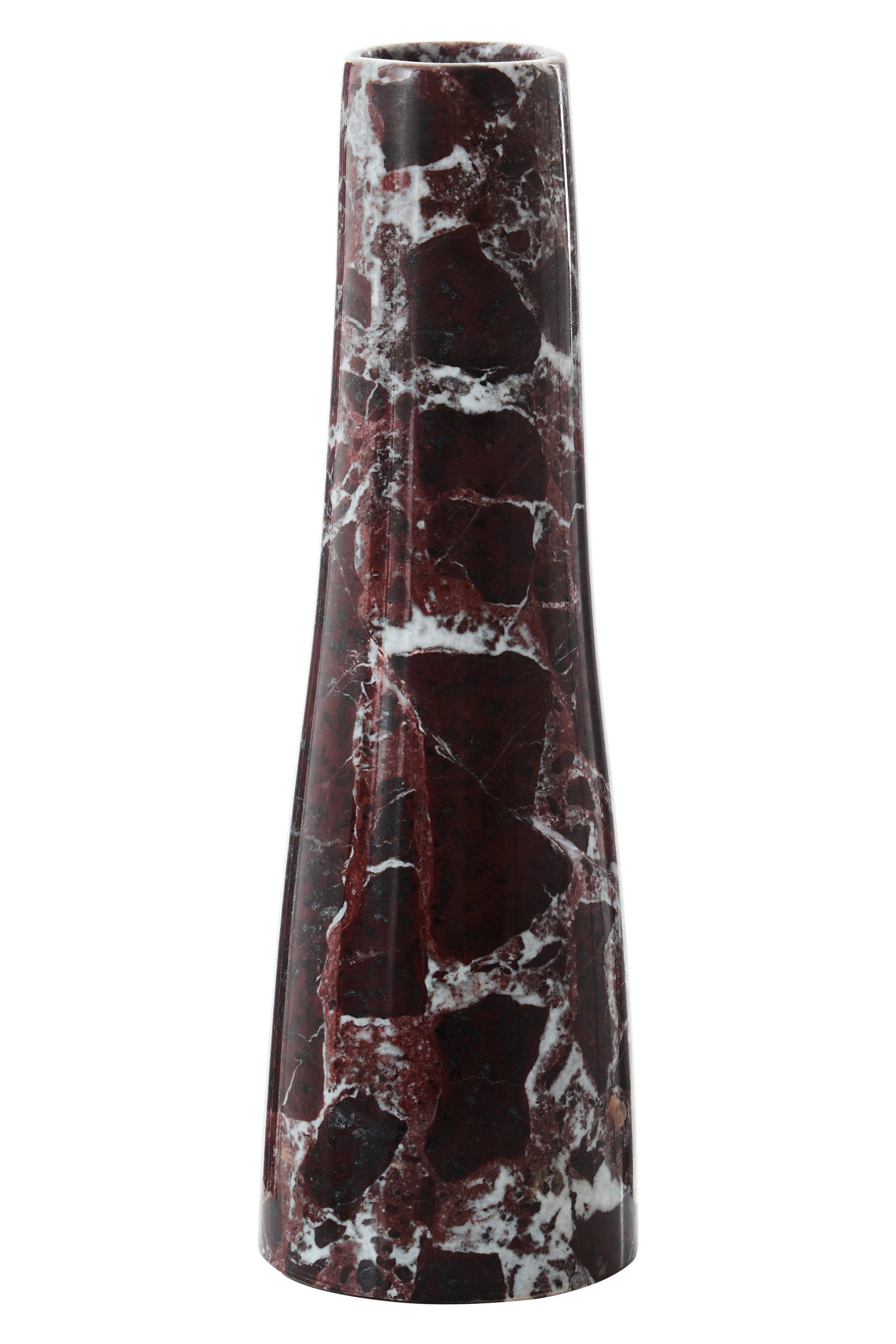 Toluca Red Marble Tapered Vase