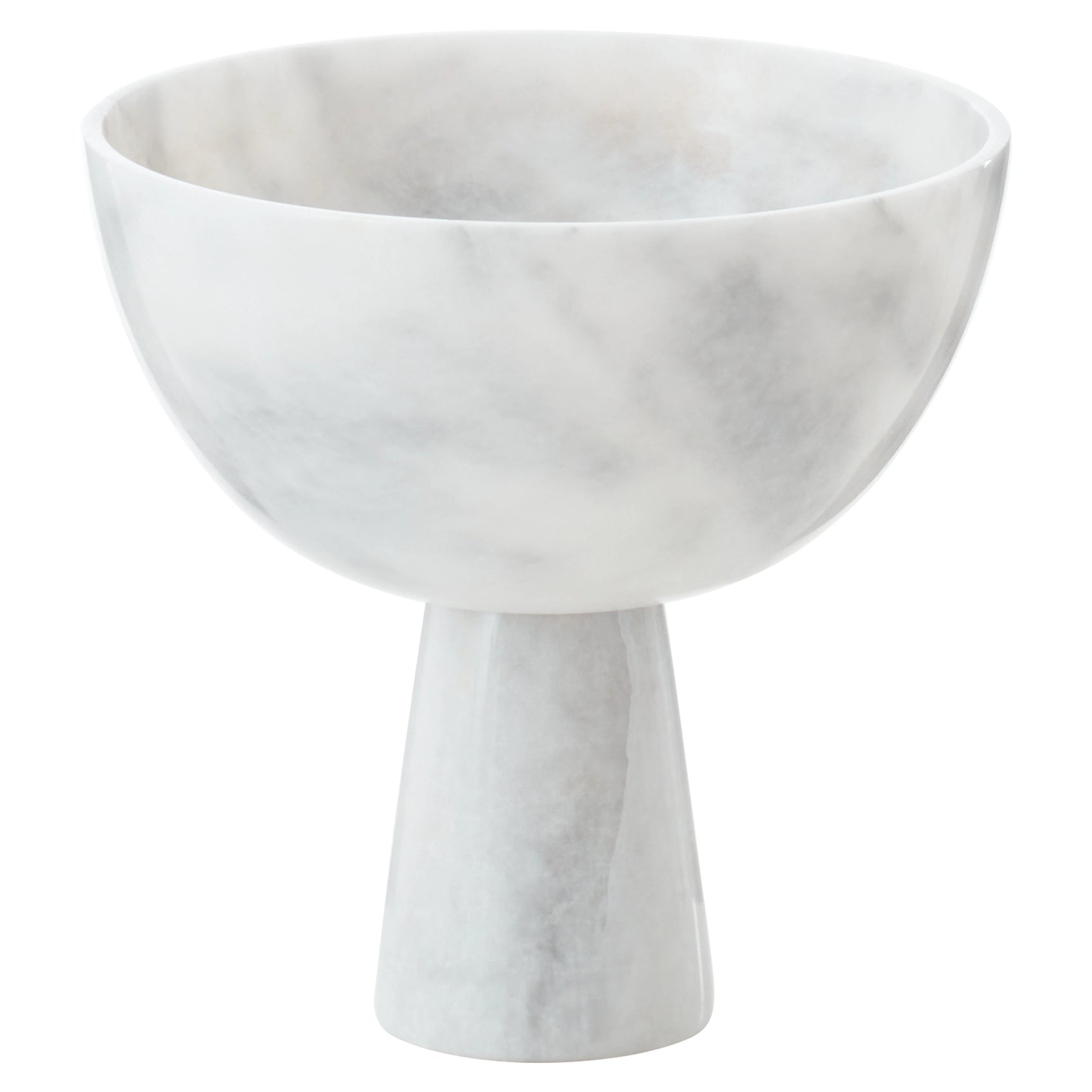 Toluca White Marble Pedestal Bowl | Large