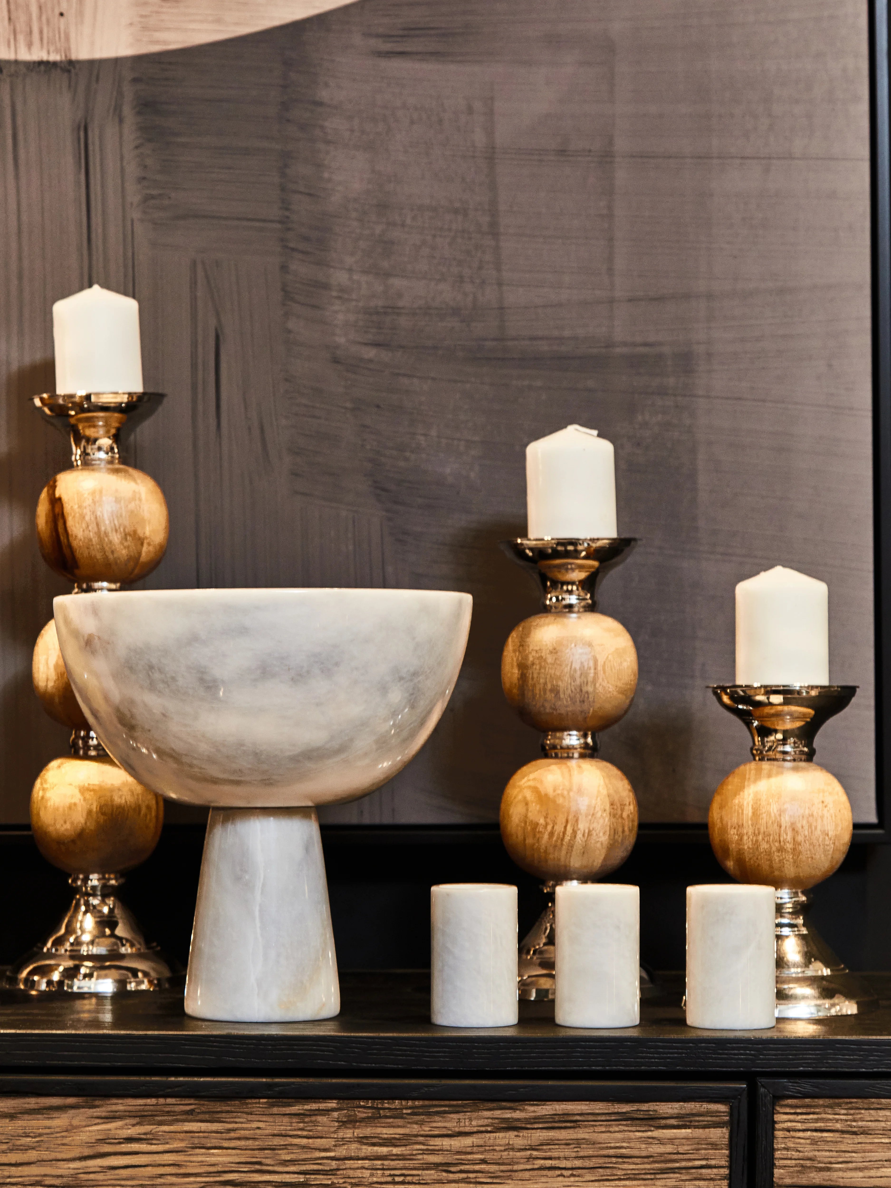 Toluca White Marble Pedestal Bowl | Large