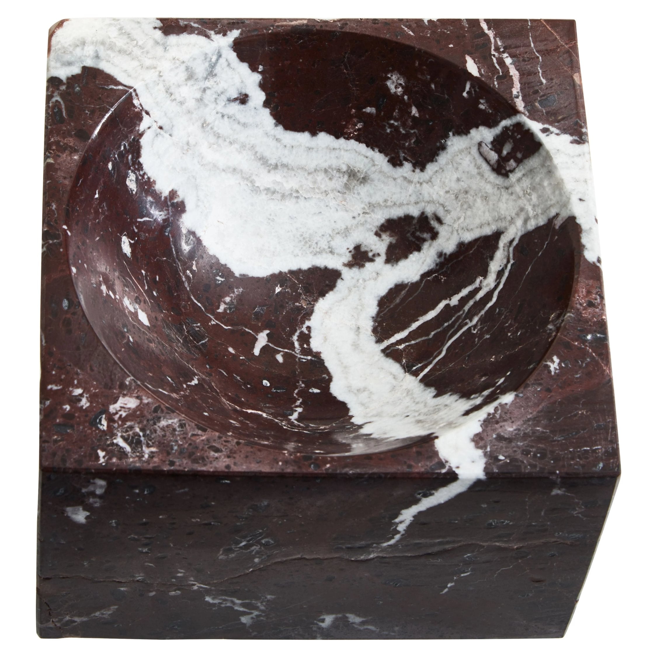 Siena Square Red Marble Bowl