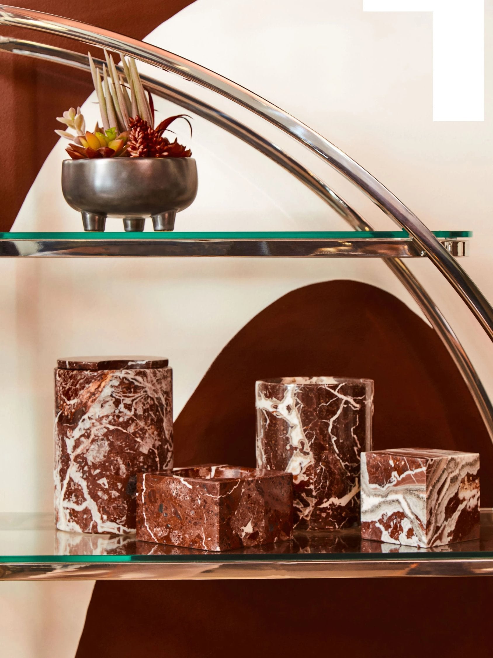 Siena Square Red Marble Bowl