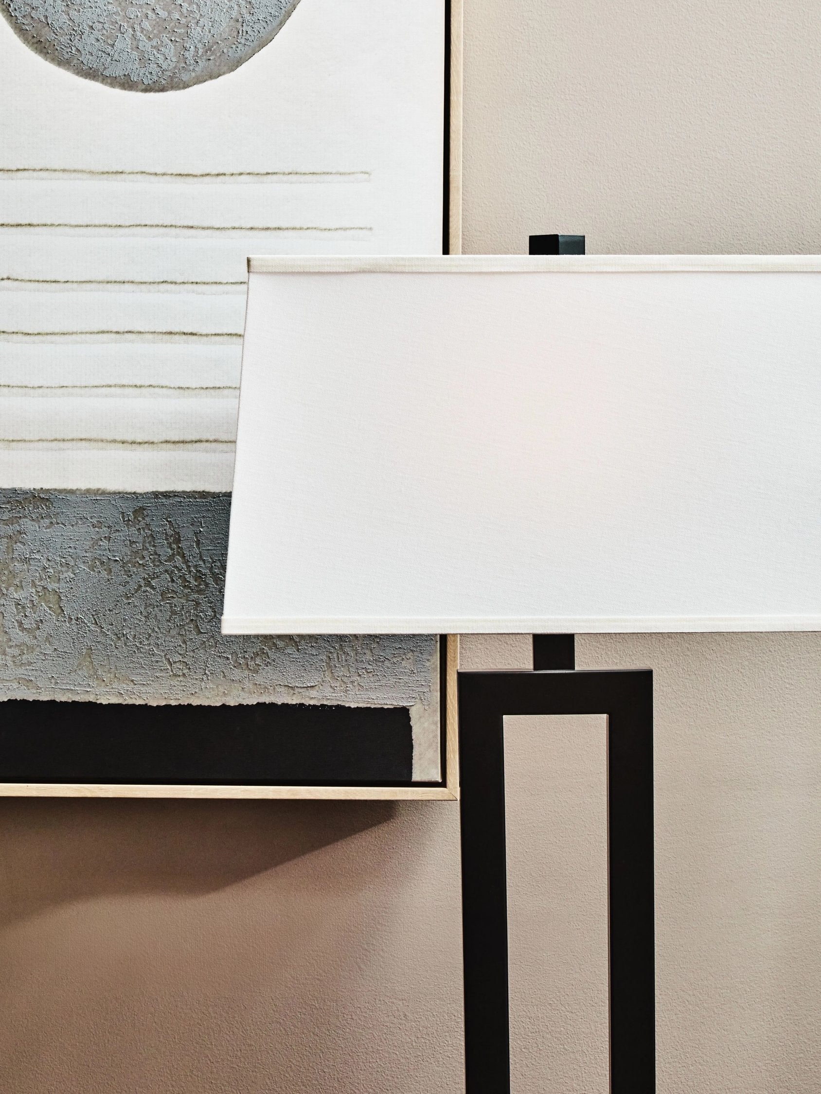 Linton Black & White Floor Lamp