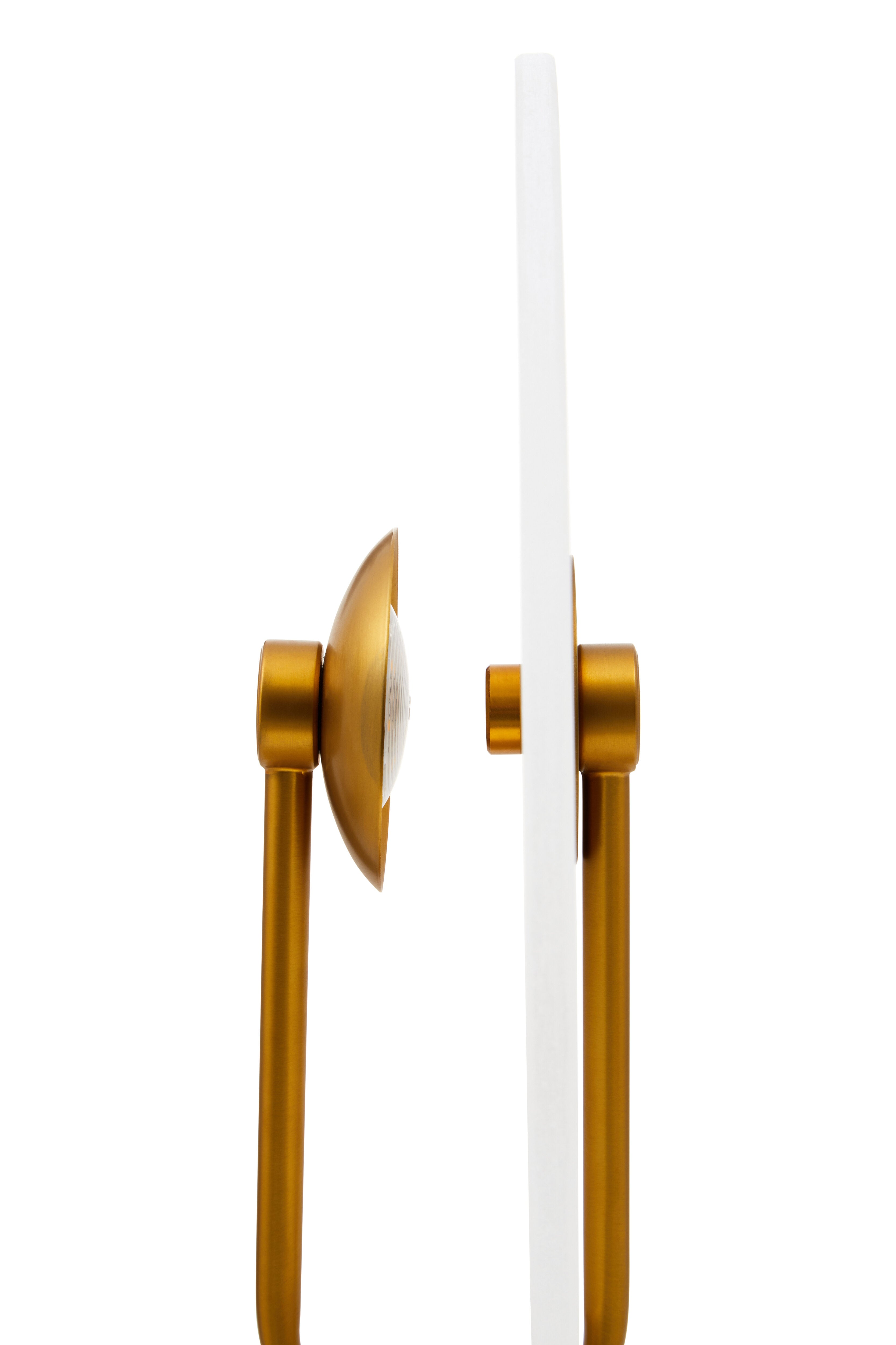 Romeo Gold & White Marble Disc Table Lamp