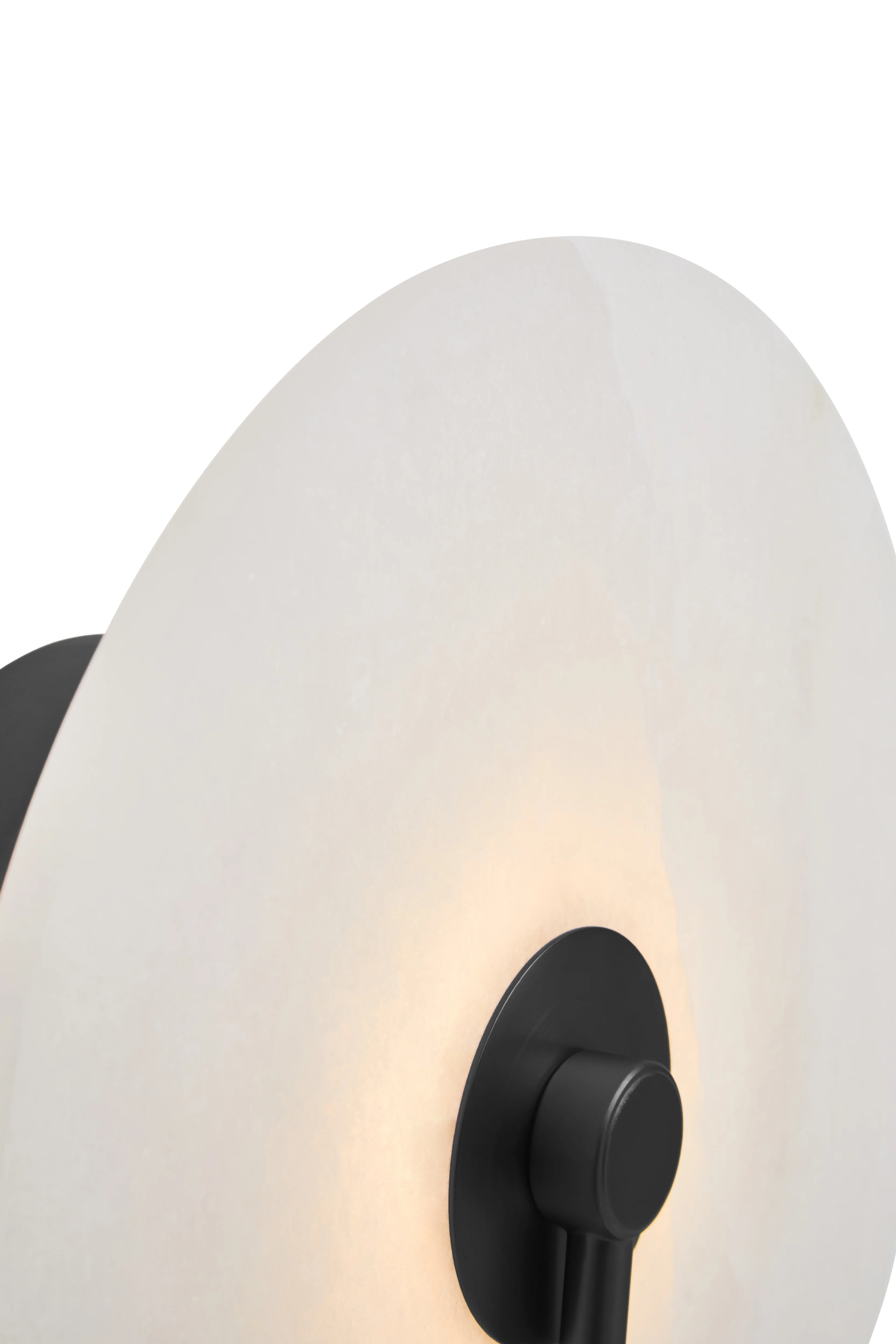 Romeo Black & White Marble Disc Wall Light