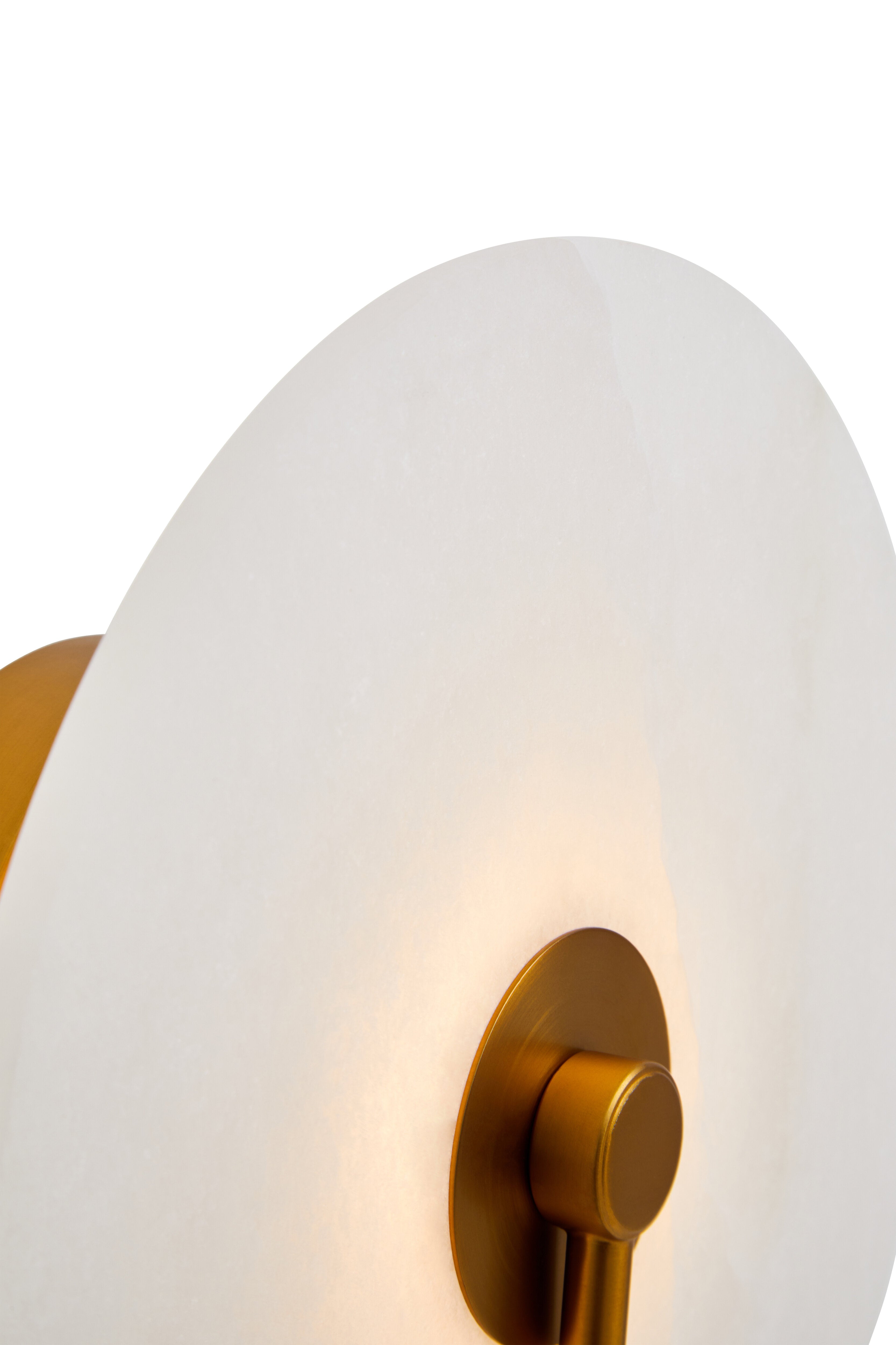 Romeo Gold & White Marble Disc Wall Light