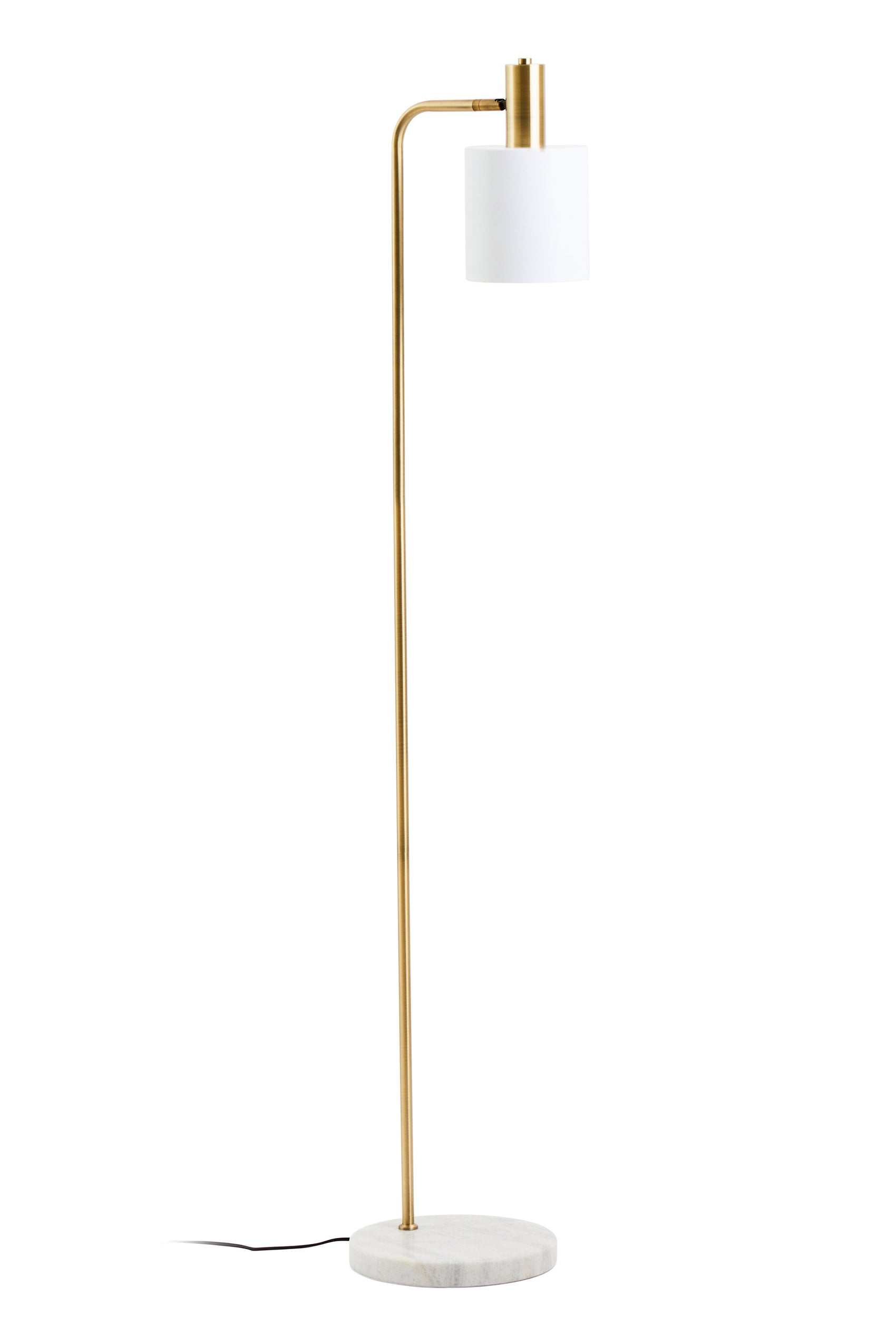 Clyde White Marble & Gold Floor Lamp