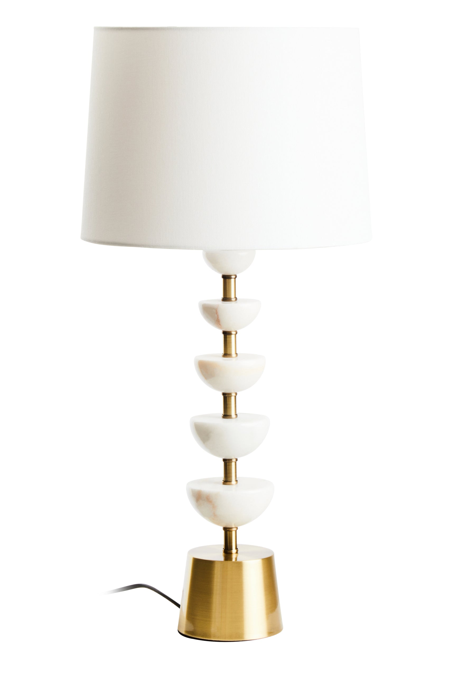 Bonnie White Marble & Gold Table Lamp