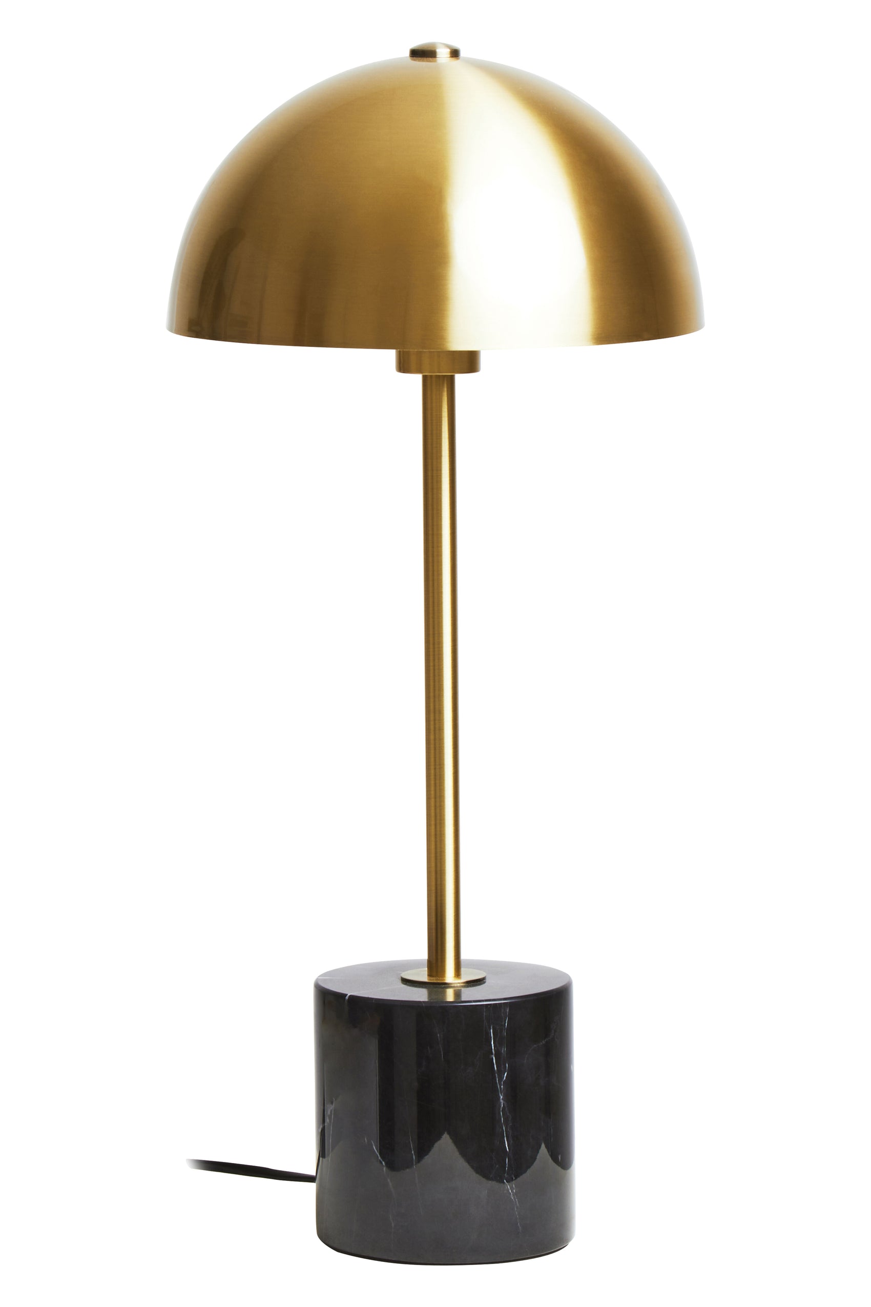 Braden Brushed Brass Table Lamp with Black Marble Base