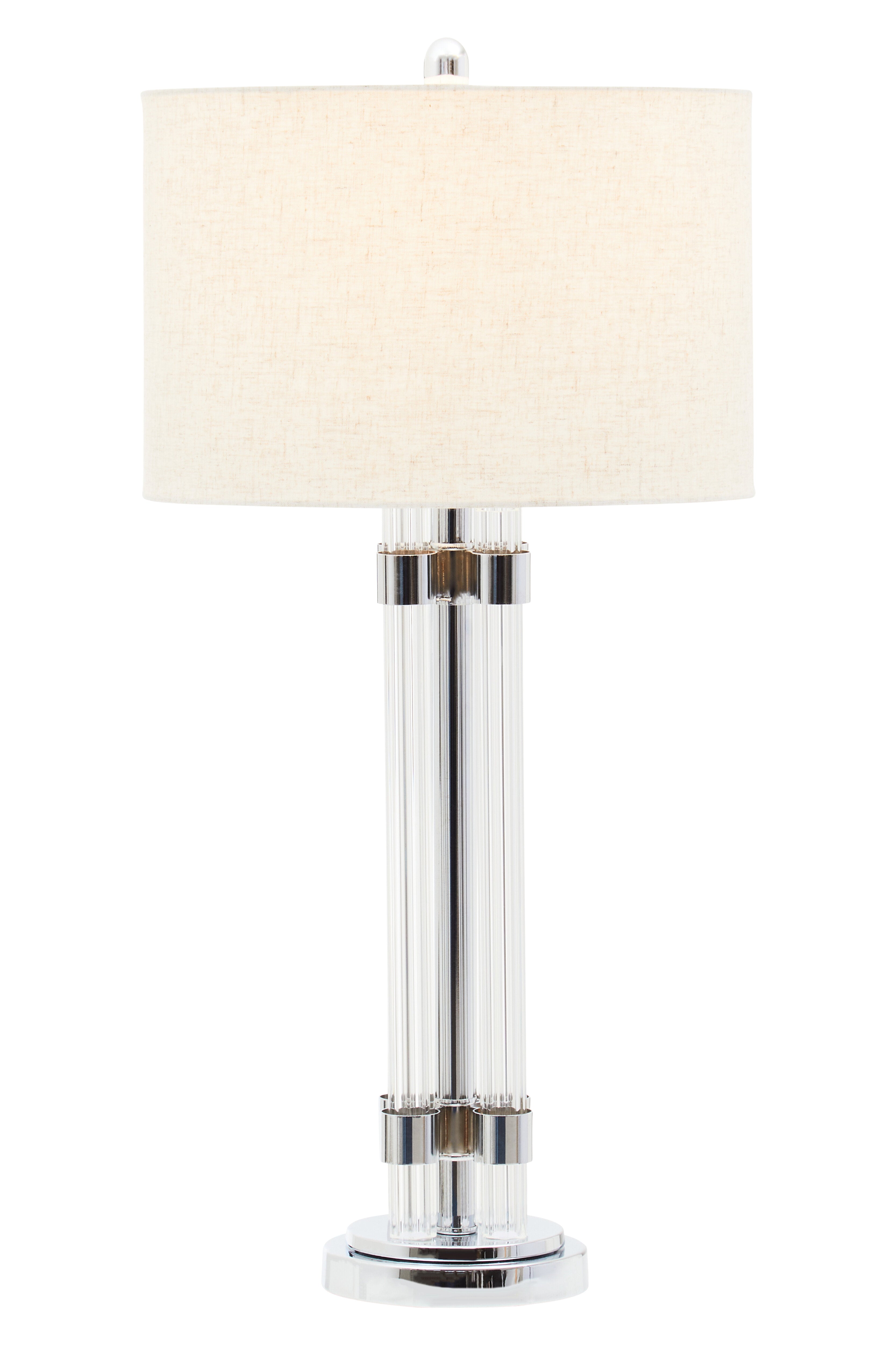 Whitney Matte Silver & Ivory Table Lamp