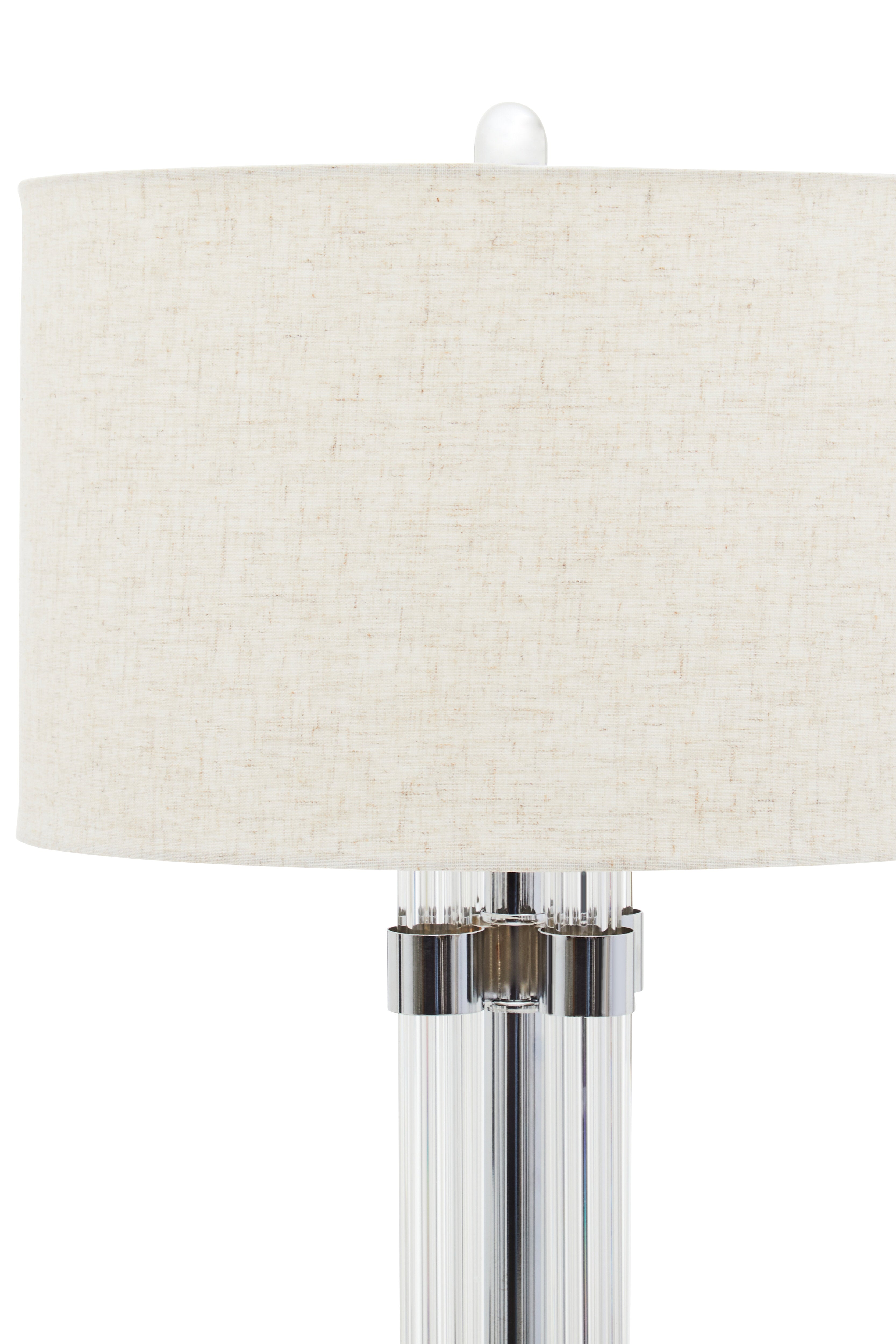 Whitney Matte Silver & Ivory Table Lamp