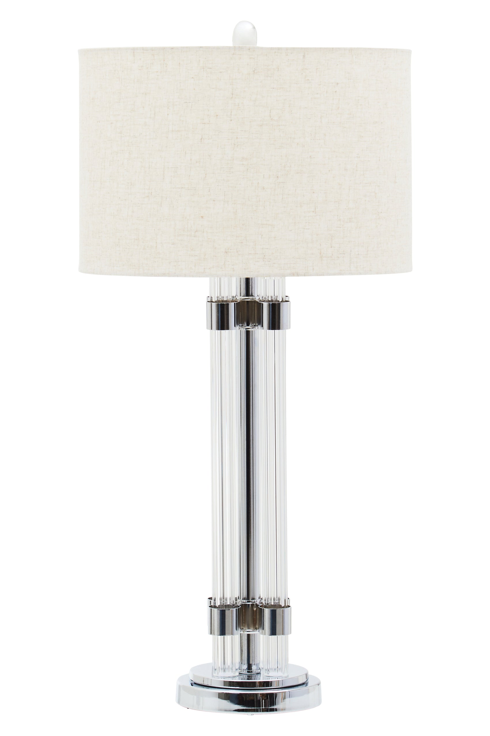 Whitney Matte Silver & Ivory Table Lamp