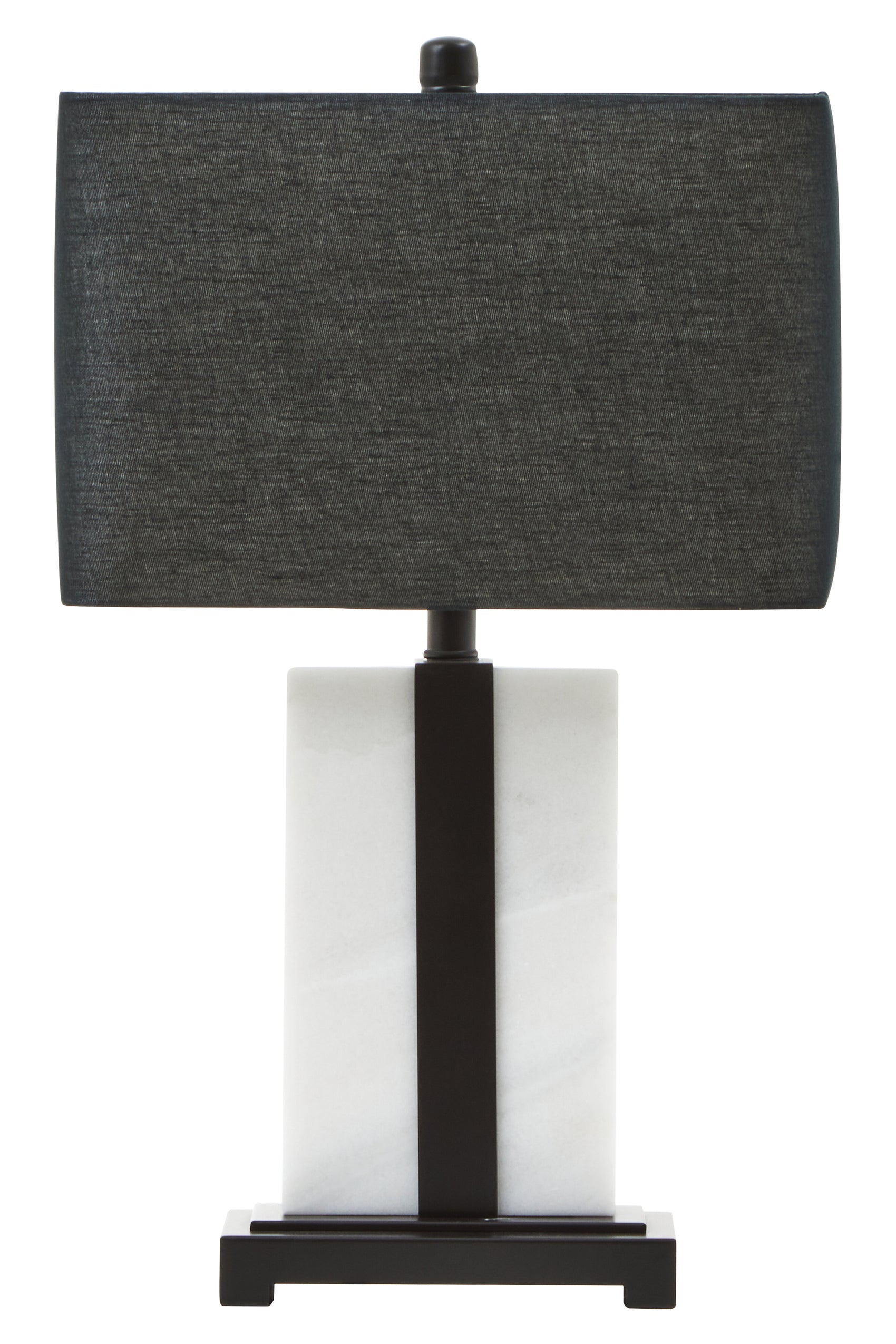 Viviana White Marble & Black Table Lamp