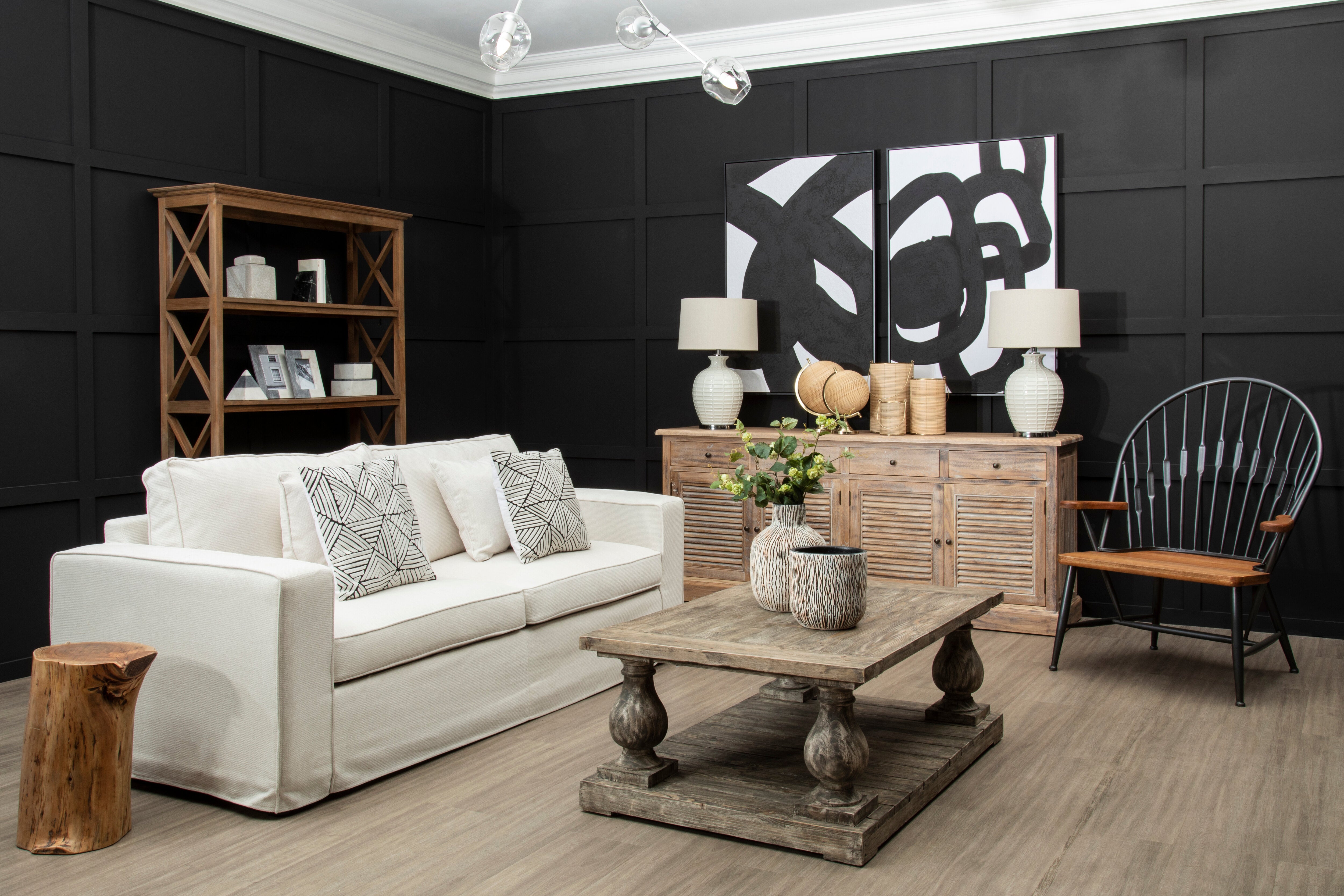 Set Of 2 Noah Abstract Patterns Black & White Wall Art