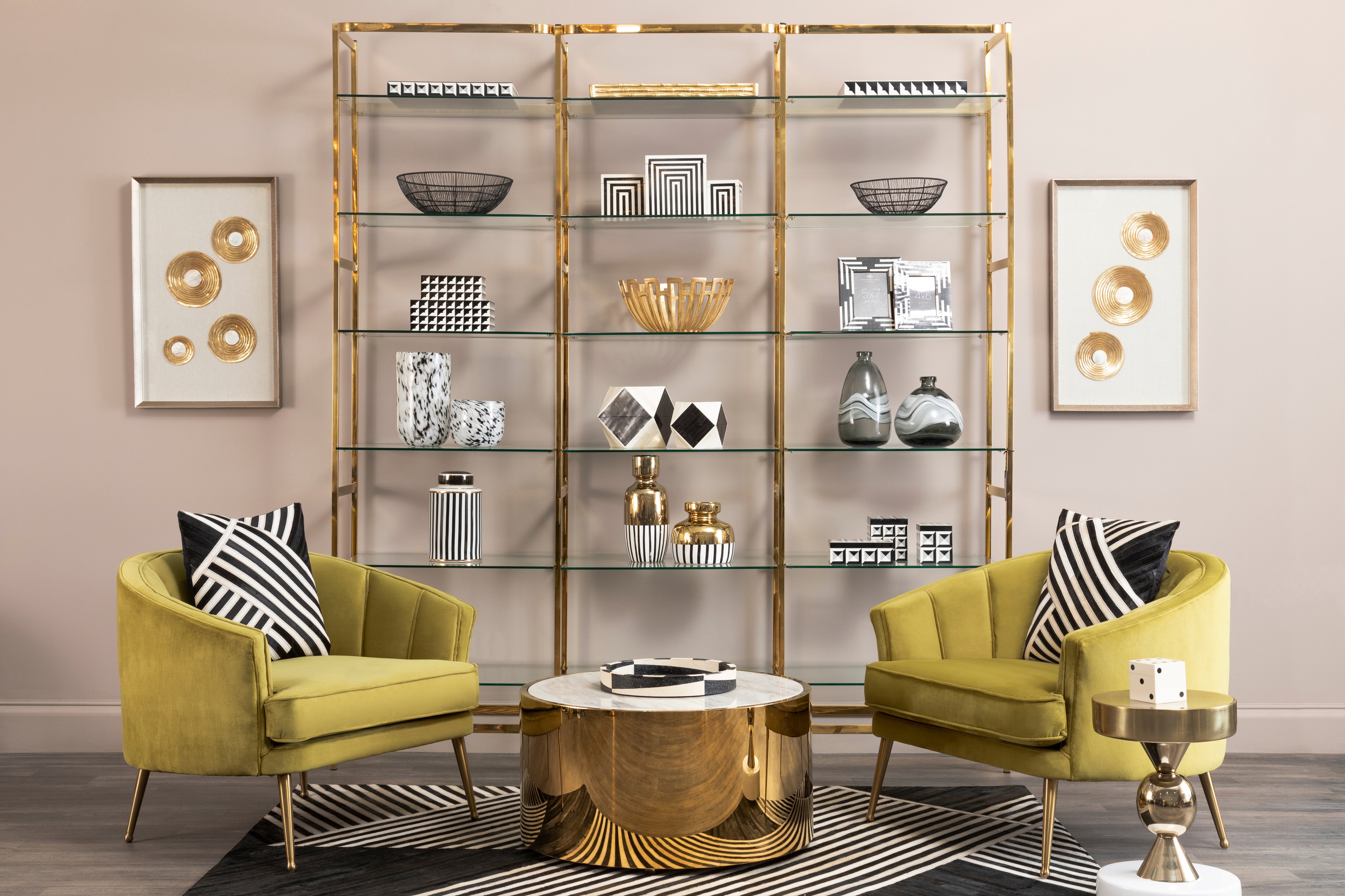 Vida Black & White Geometric Tray