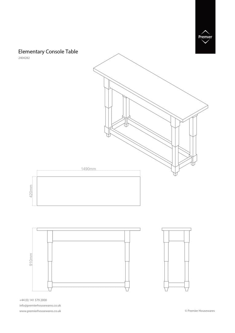 Rosado Antique Wood Finish Console Table