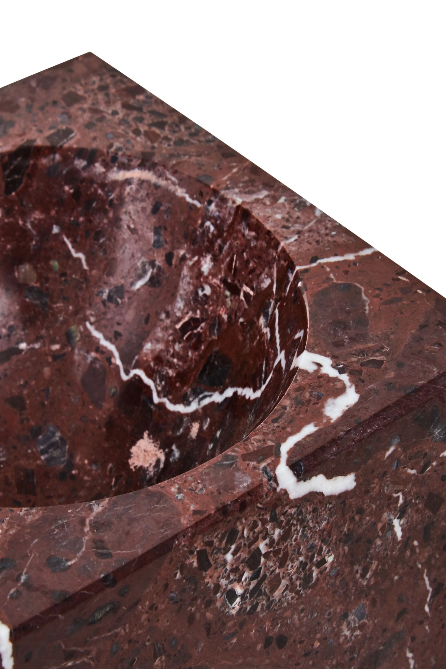 Siena Square Red Marble Bowl