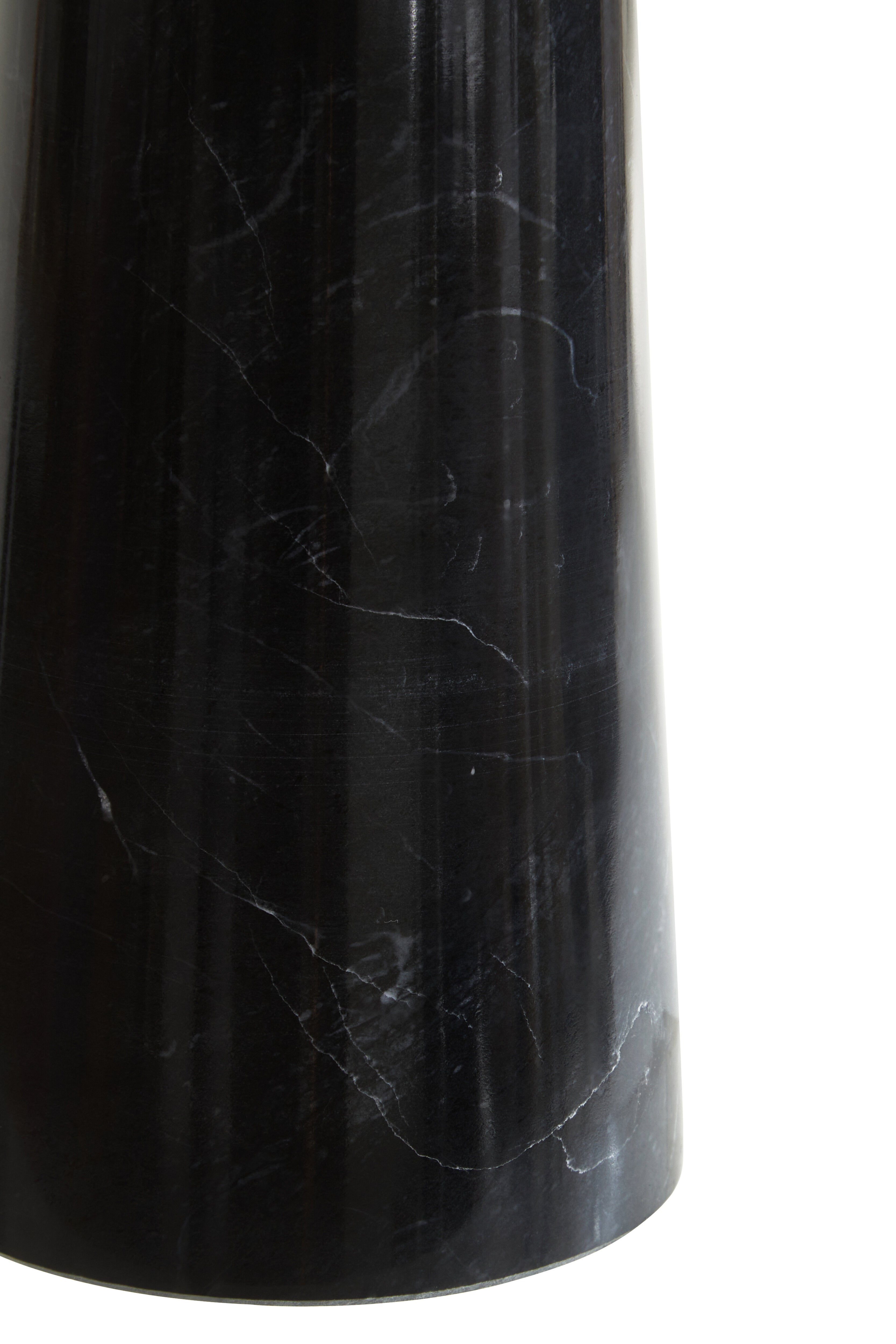 Toluca Black Marble Tapered Vase
