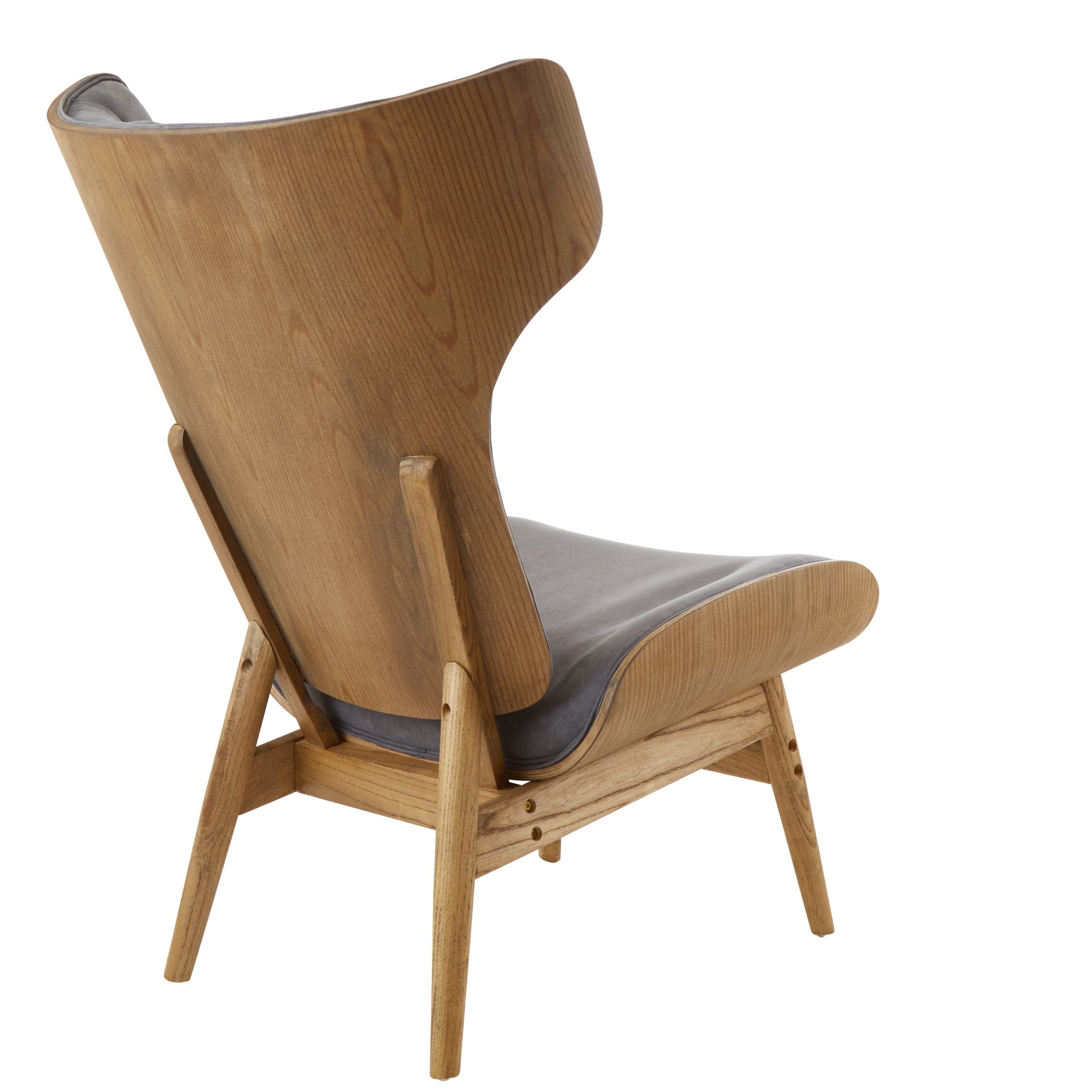 Windsor Dark Grey Velvet Wingback Chair
